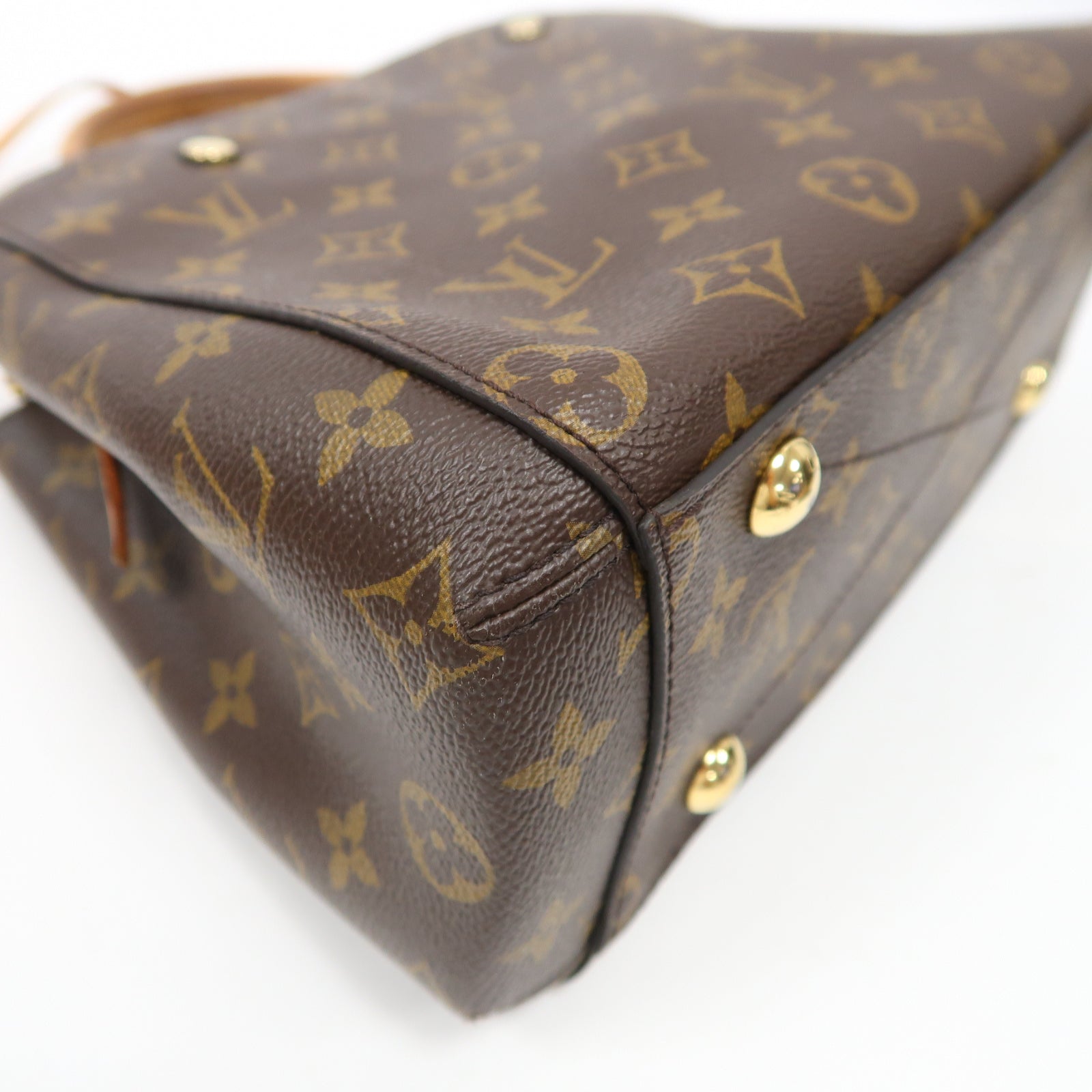 LOUIS VUITTON Monogram Montaigne BB金扣手挽肩背兩用袋啡色