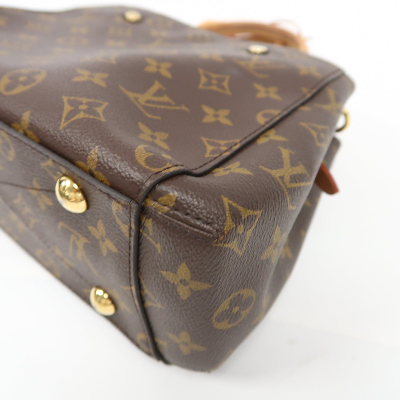 LOUIS VUITTON Monogram Montaigne BB金扣手挽肩背兩用袋啡色