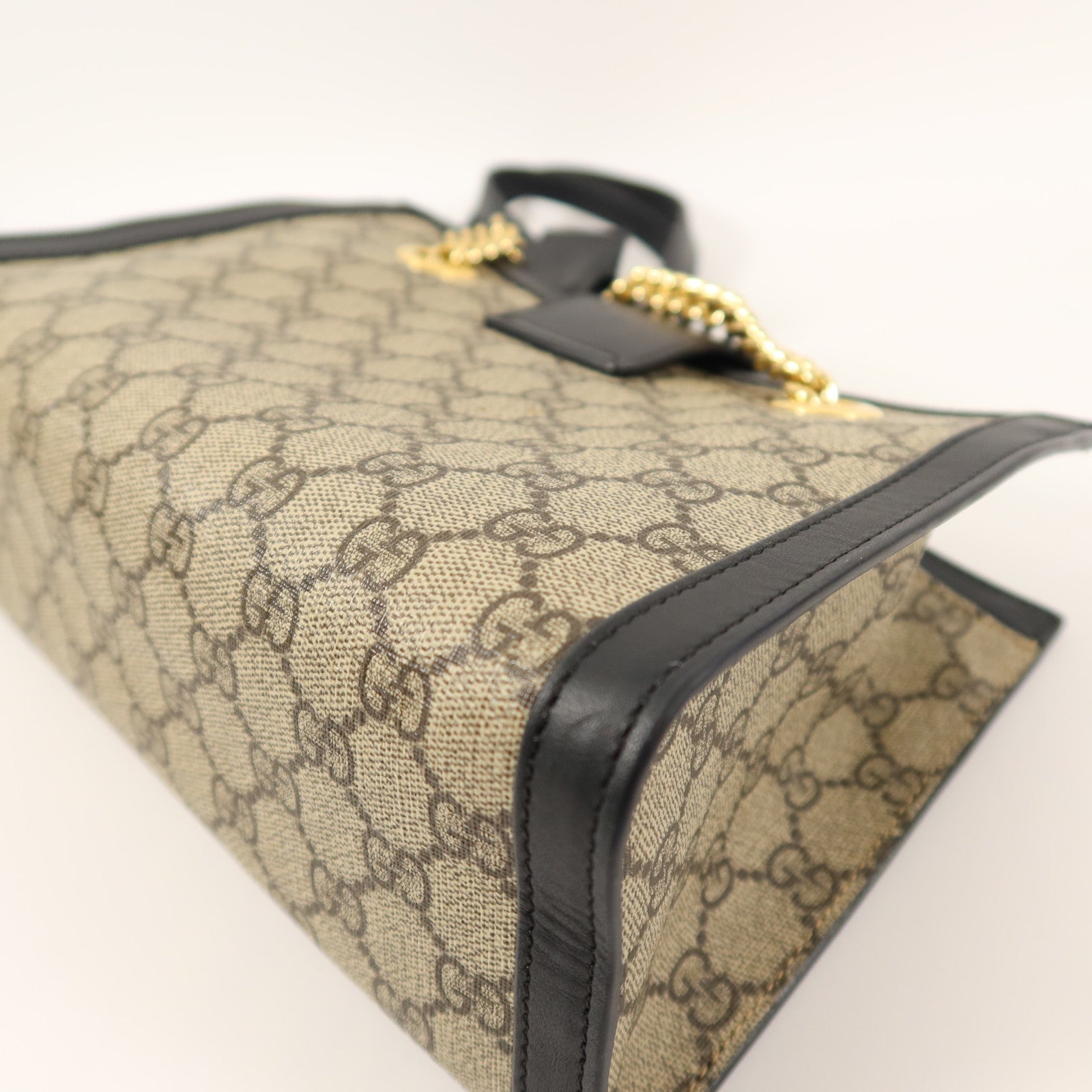 GUCCI 塗層帆布Padlock Small鏈帶肩背袋