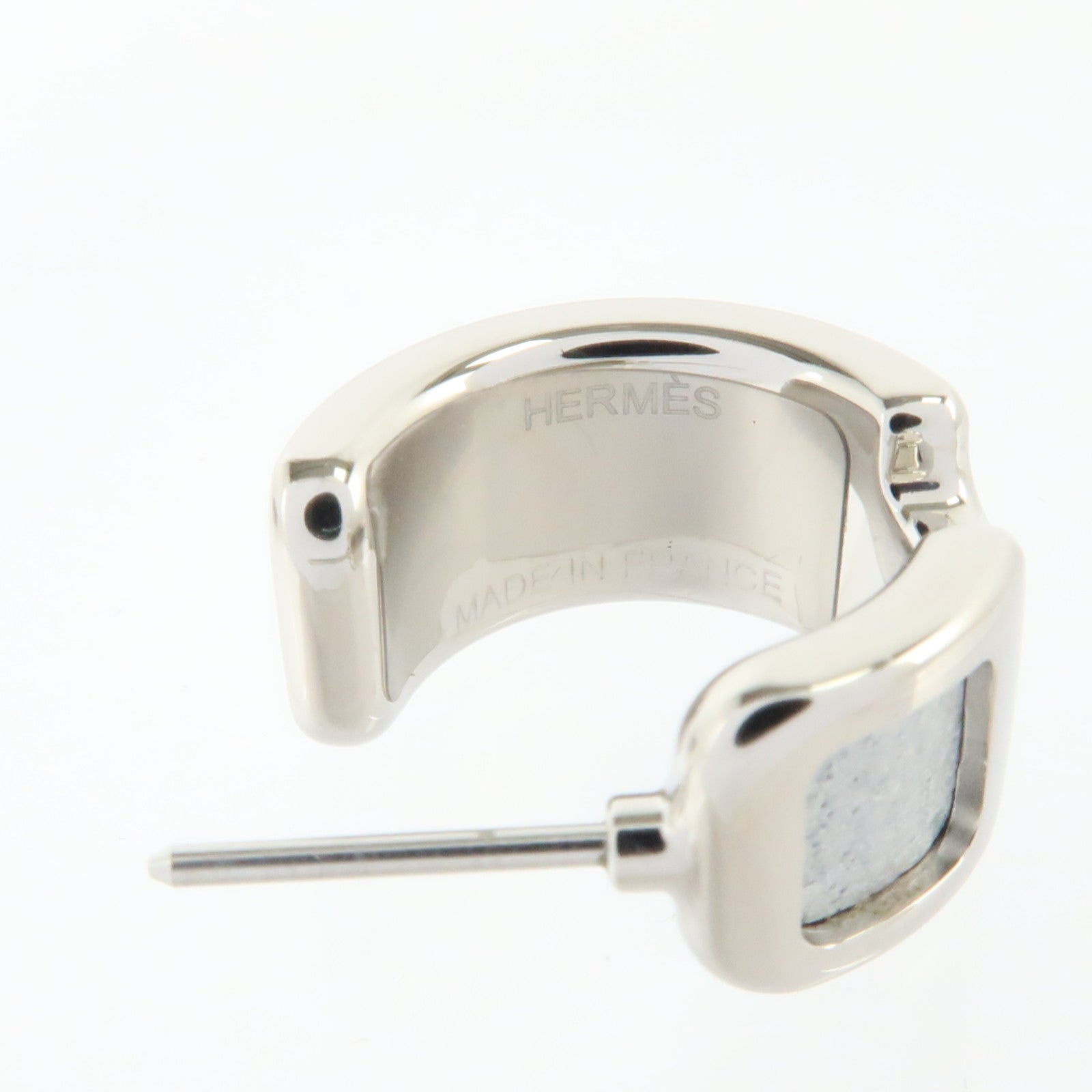 HERMES Chevre皮革/金屬Olympe Earring耳環