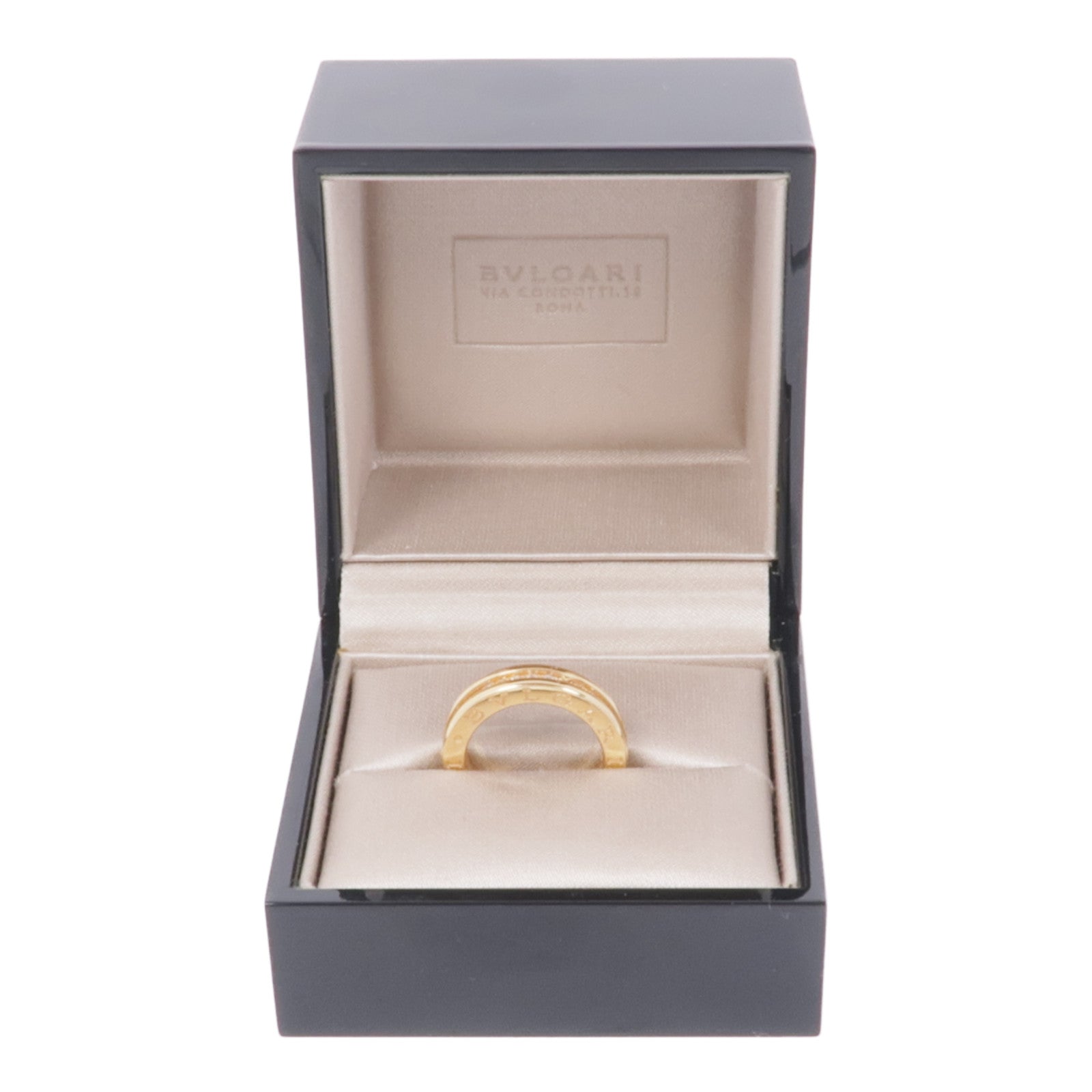 BVLGARI 18K黃金B-zero1鑽石戒指US#4.75