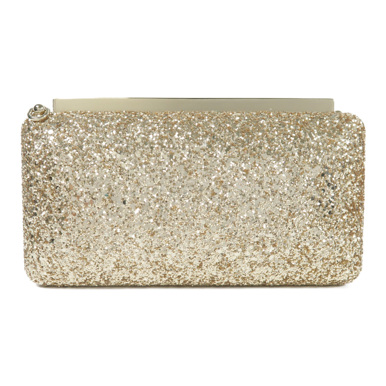 JIMMY CHOO 珠片Ellipse金扣鏈帶肩背袋
