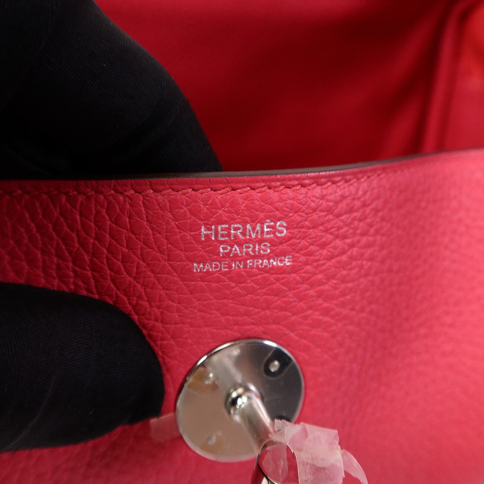HERMES Clemence皮革Lindy 30肩背袋Rose Extreme