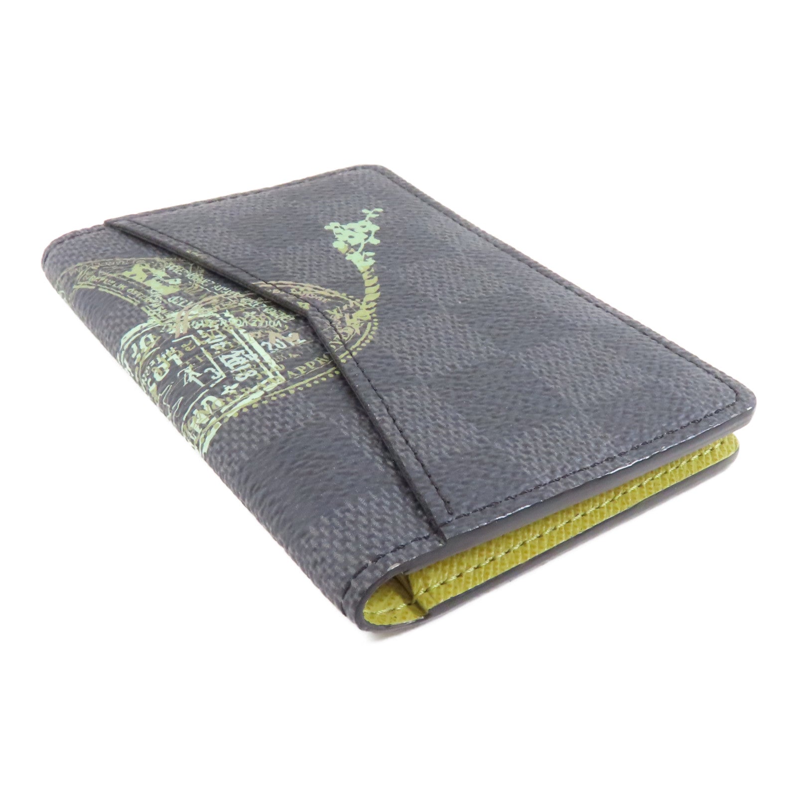LOUIS VUITTON Damier Graphite Card Case卡片套黑色/綠色