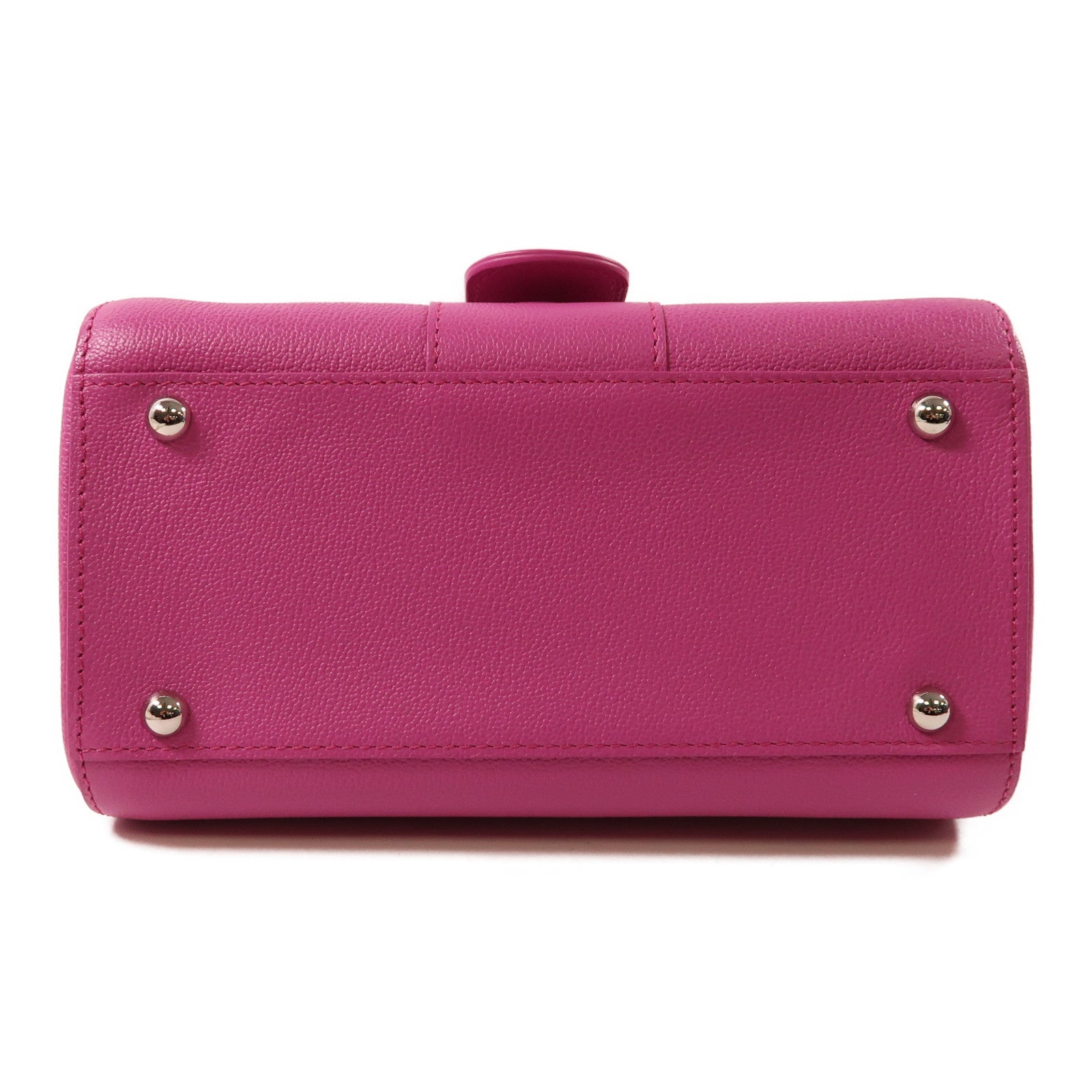 Delvaux 牛皮皮革Briliant Mini銀扣手挽肩背兩用袋