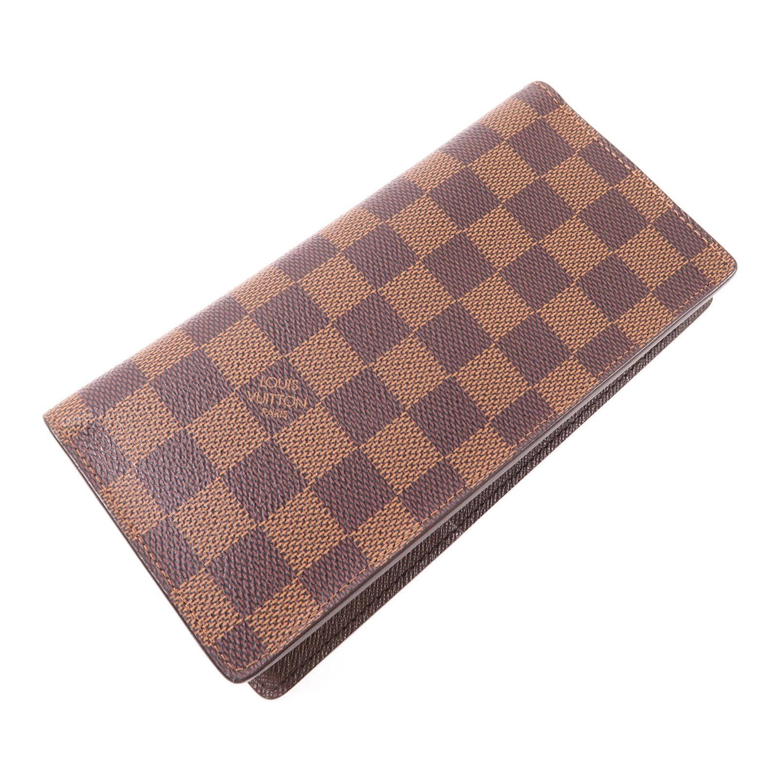 LOUIS VUITTON Damier Portefeuille Brazza金扣長錢包