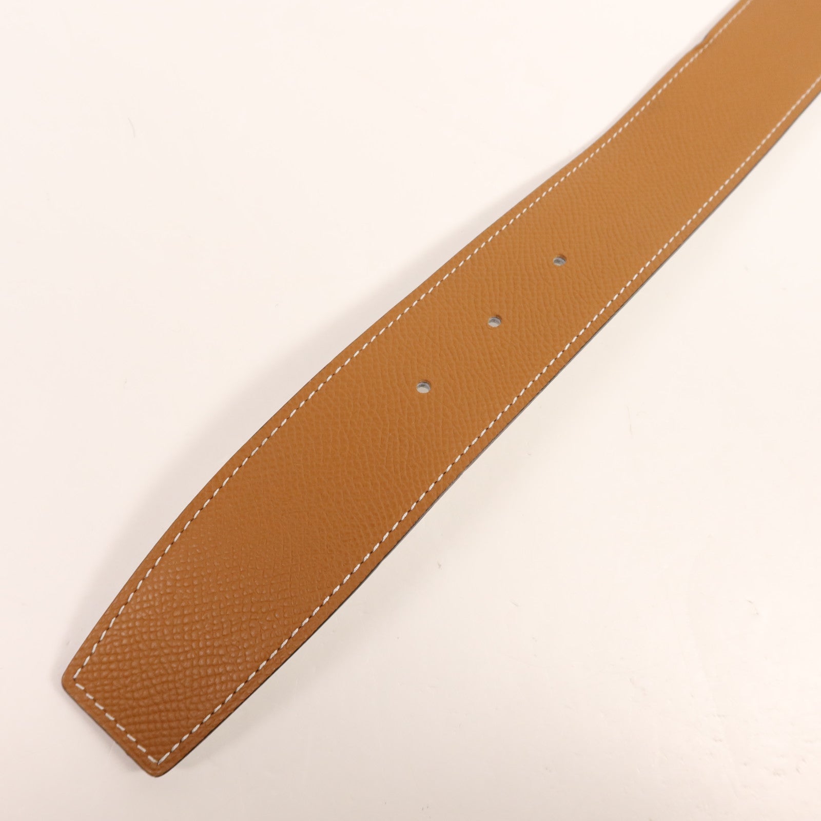 HERMES Epsom皮革Belt 110銀扣皮帶Gold