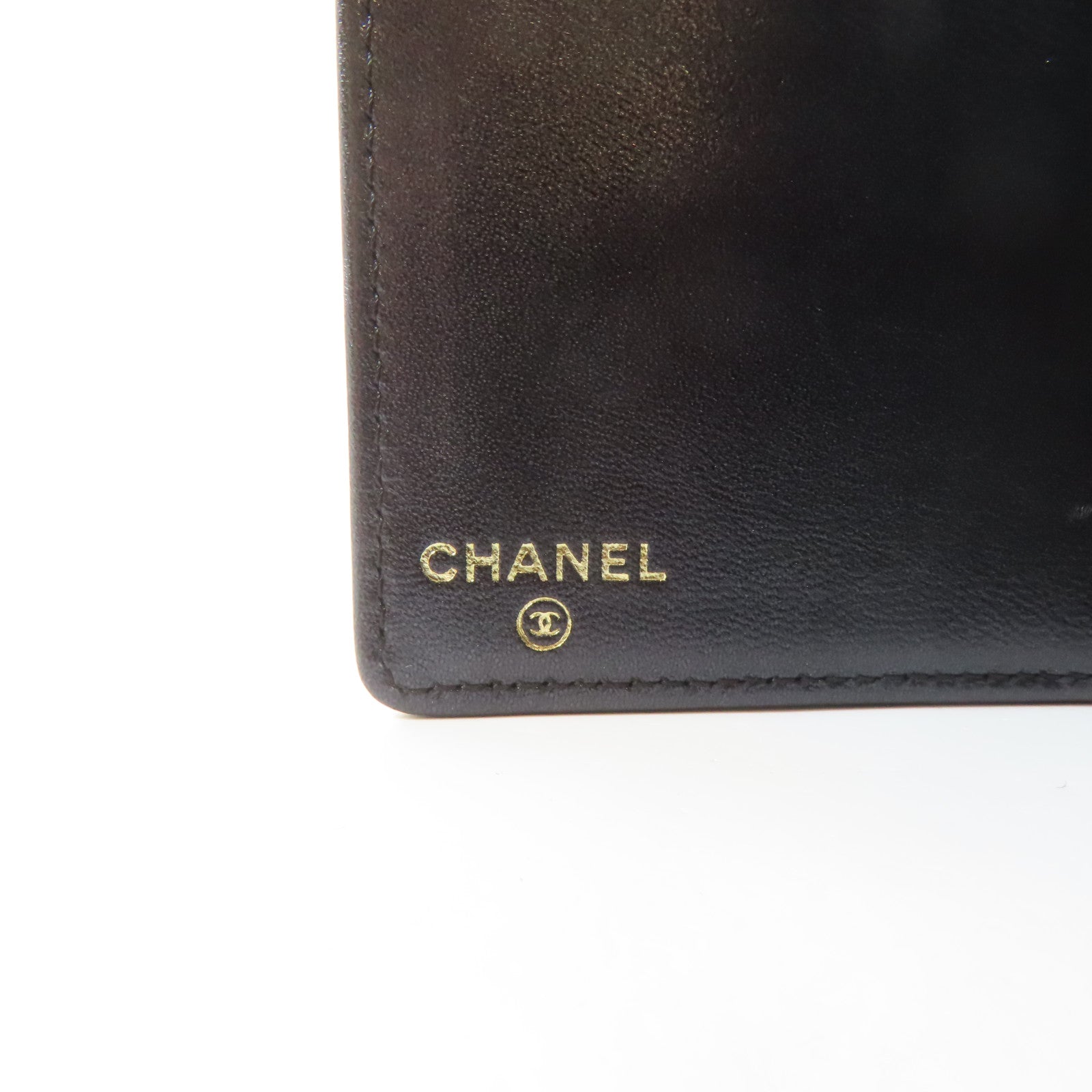 CHANEL 【激減優惠】羊皮皮革Long Wallet金扣長錢包金色
