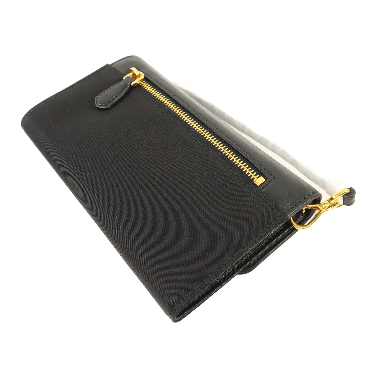 PRADA 牛皮皮革/尼龍Pouch Wallet錢包