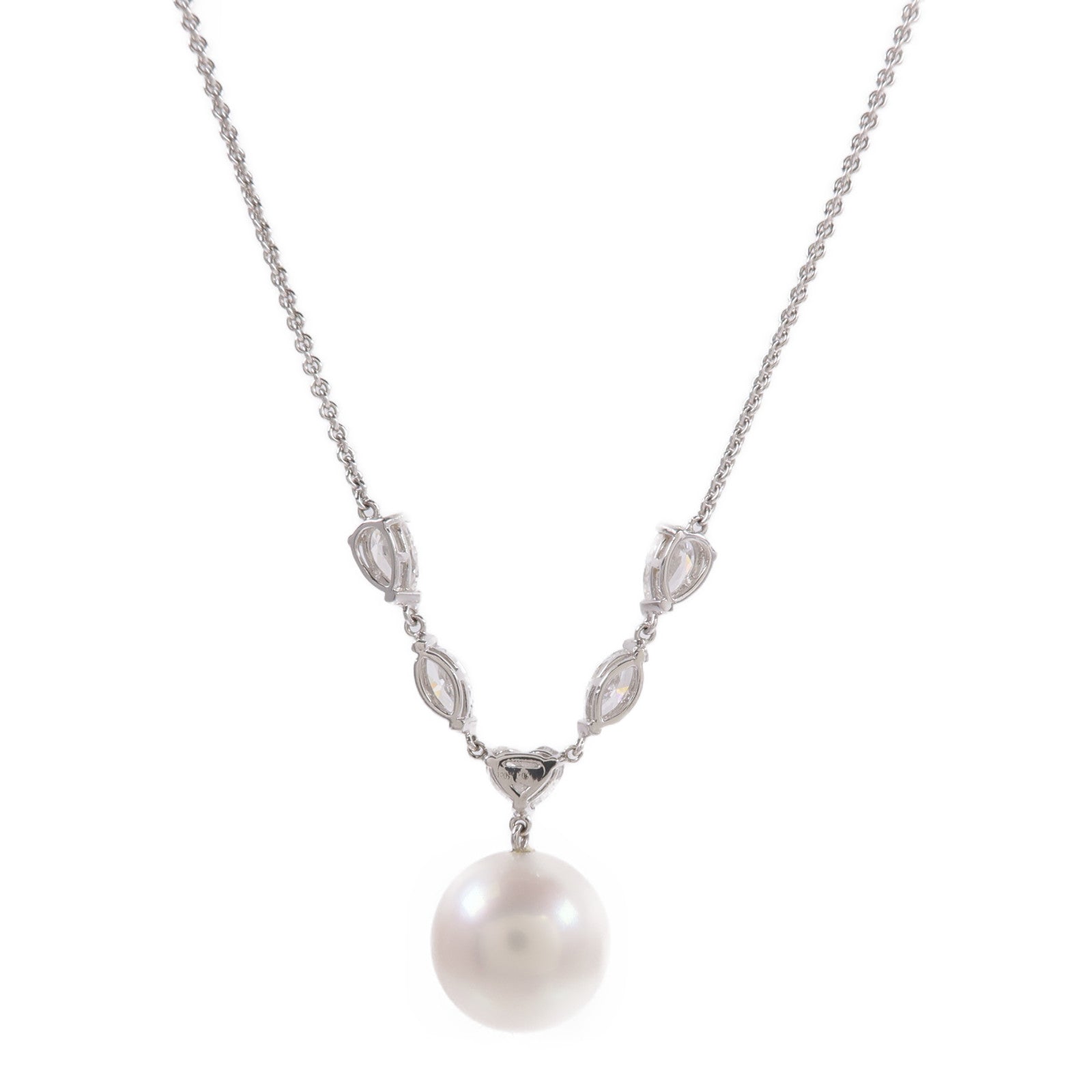 JEWELRY 18K白金Pearl Necklace珍珠/鑽石項鍊