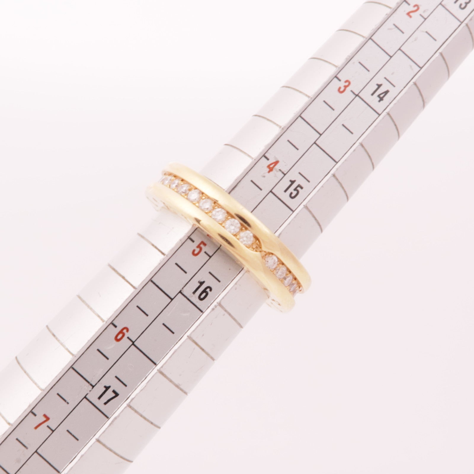 BVLGARI 18K黃金B-zero1鑽石戒指US#4.75