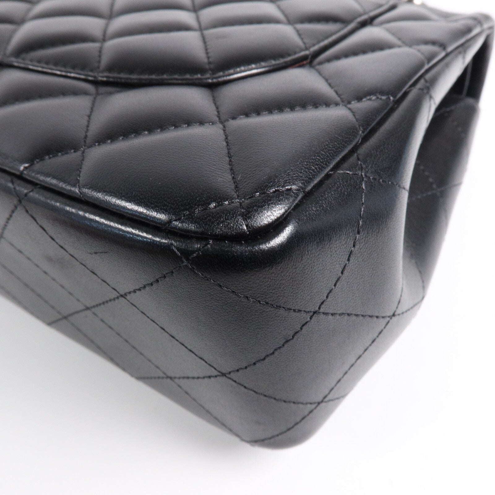CHANEL 羊皮皮革Large Classic鏈帶肩背袋