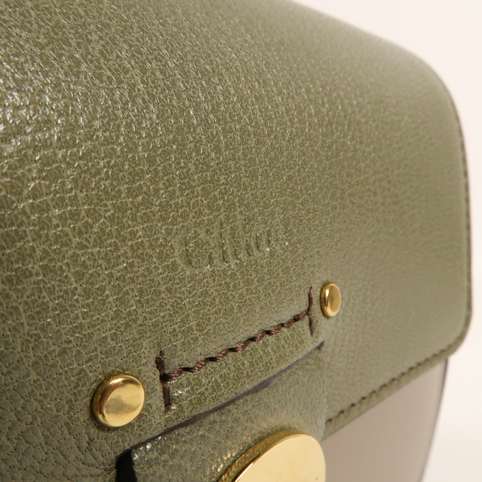 Chloe 牛皮皮革Shoulder Bag金扣手挽肩背兩用袋