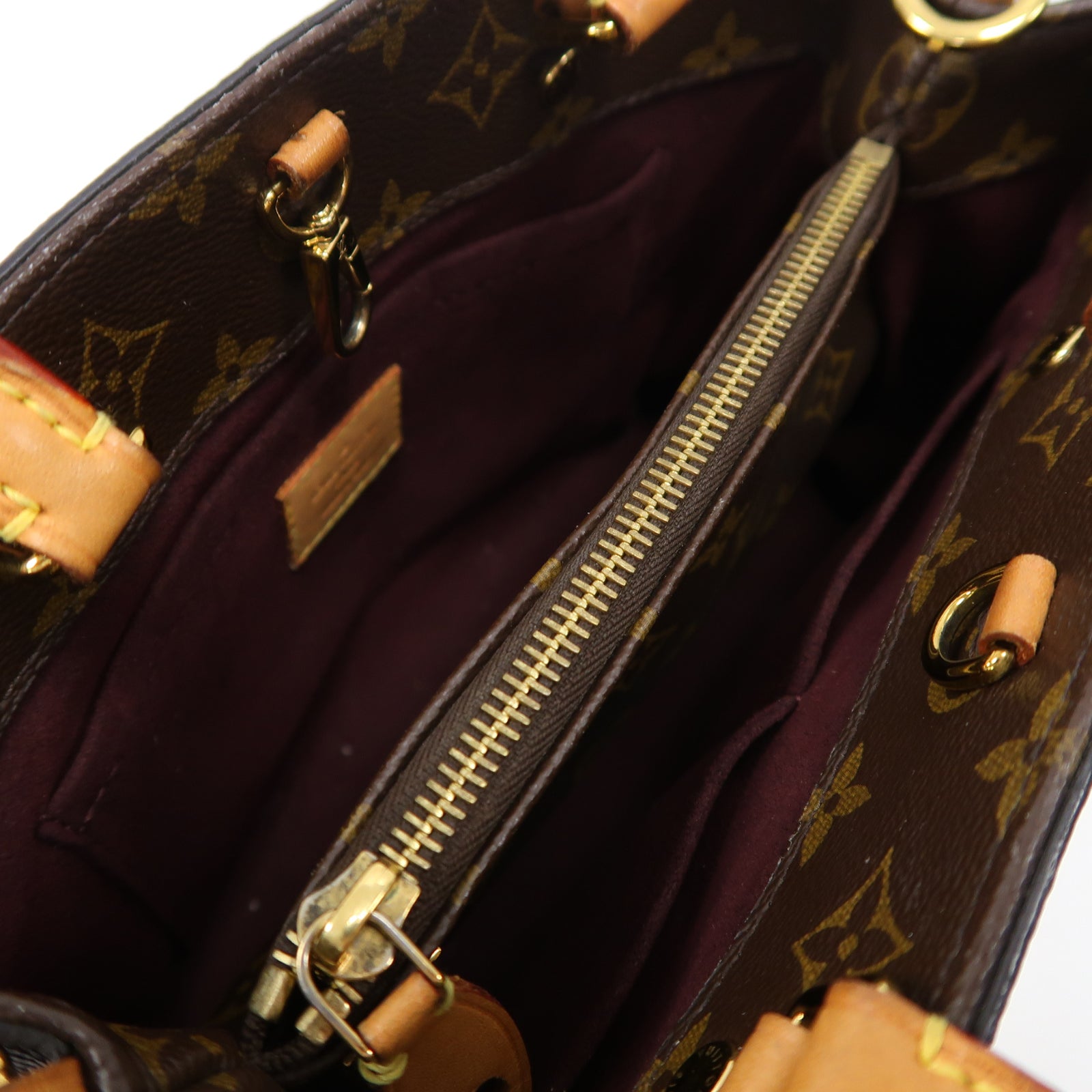 LOUIS VUITTON Monogram Montaigne BB金扣手挽肩背兩用袋啡色