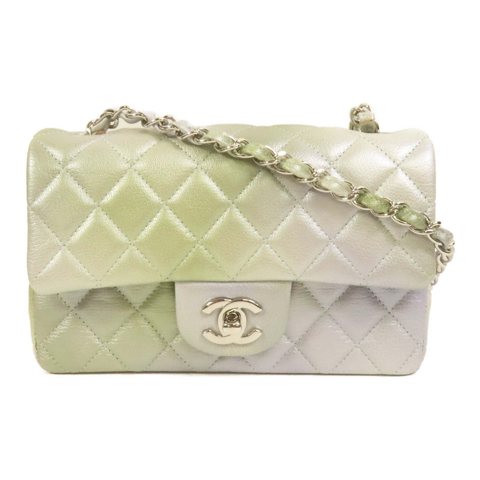 CHANEL 【激減優惠】牛皮皮革Classic 20銀扣鏈帶肩背袋