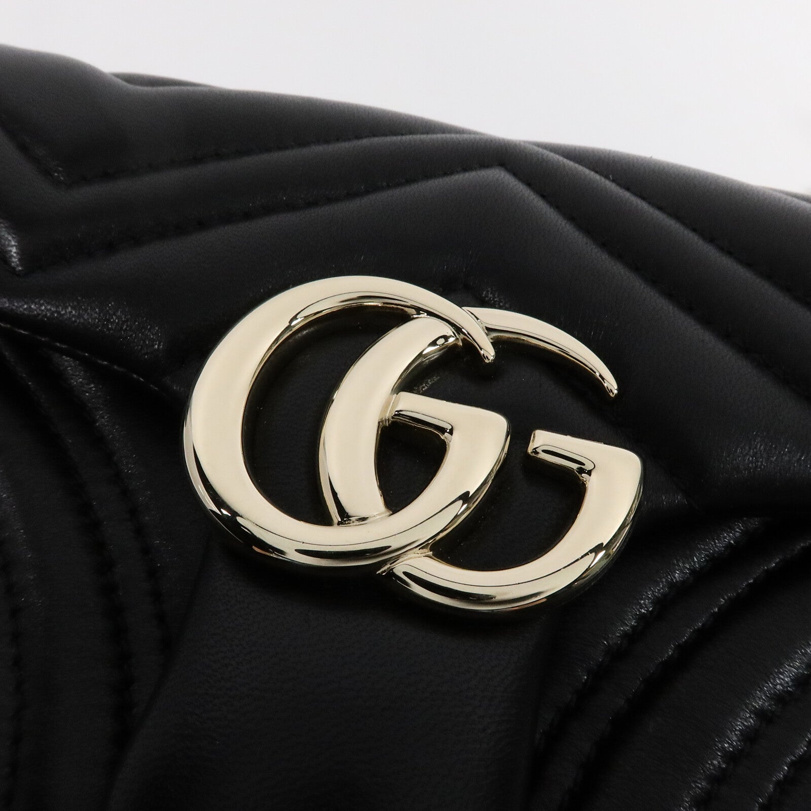 GUCCI 牛皮皮革GG Marmont鏈帶肩背袋