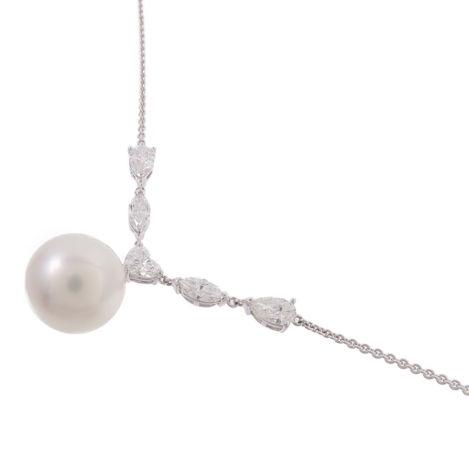 JEWELRY 18K白金Pearl Necklace珍珠/鑽石項鍊