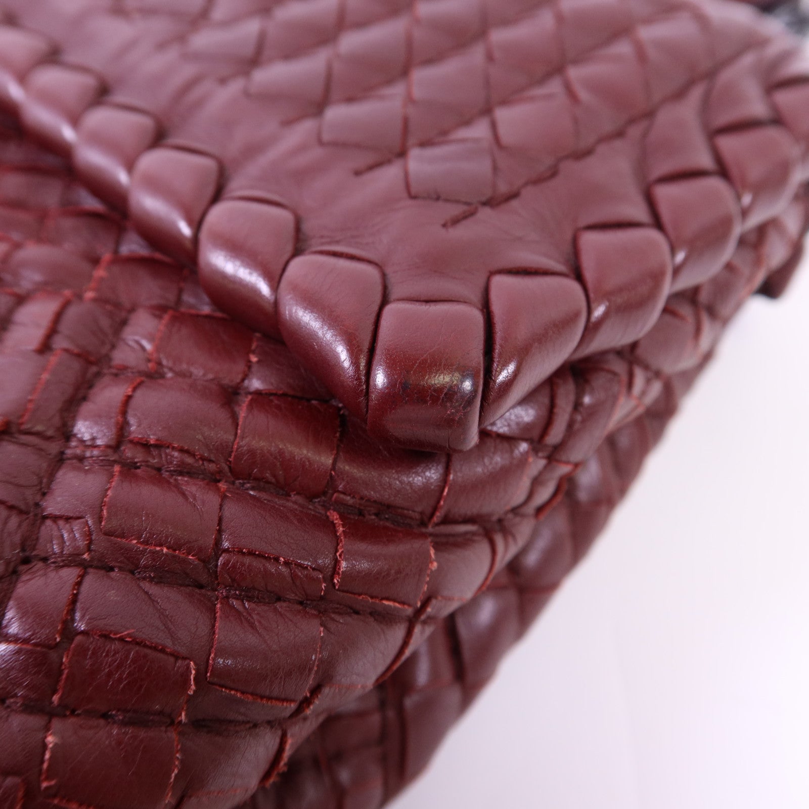 BOTTEGA VENETA 【激減優惠】織紋皮革Shoulder Bag鏈帶肩背袋