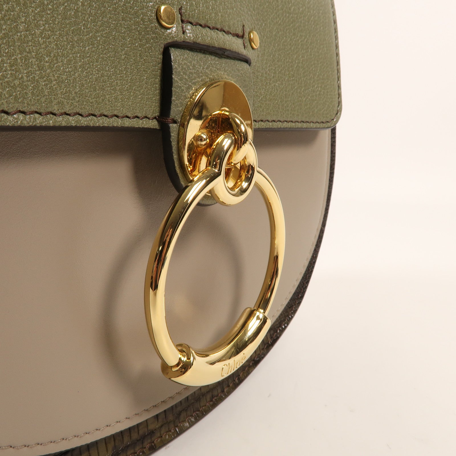 Chloe 牛皮皮革Shoulder Bag金扣手挽肩背兩用袋