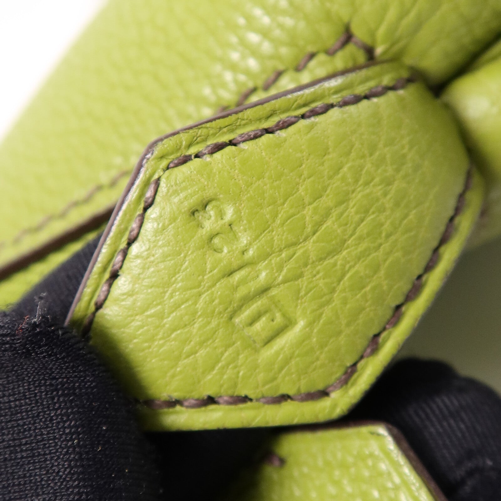 HERMES Togo皮革Bolide1923 30銀扣手挽袋Vert Anis
