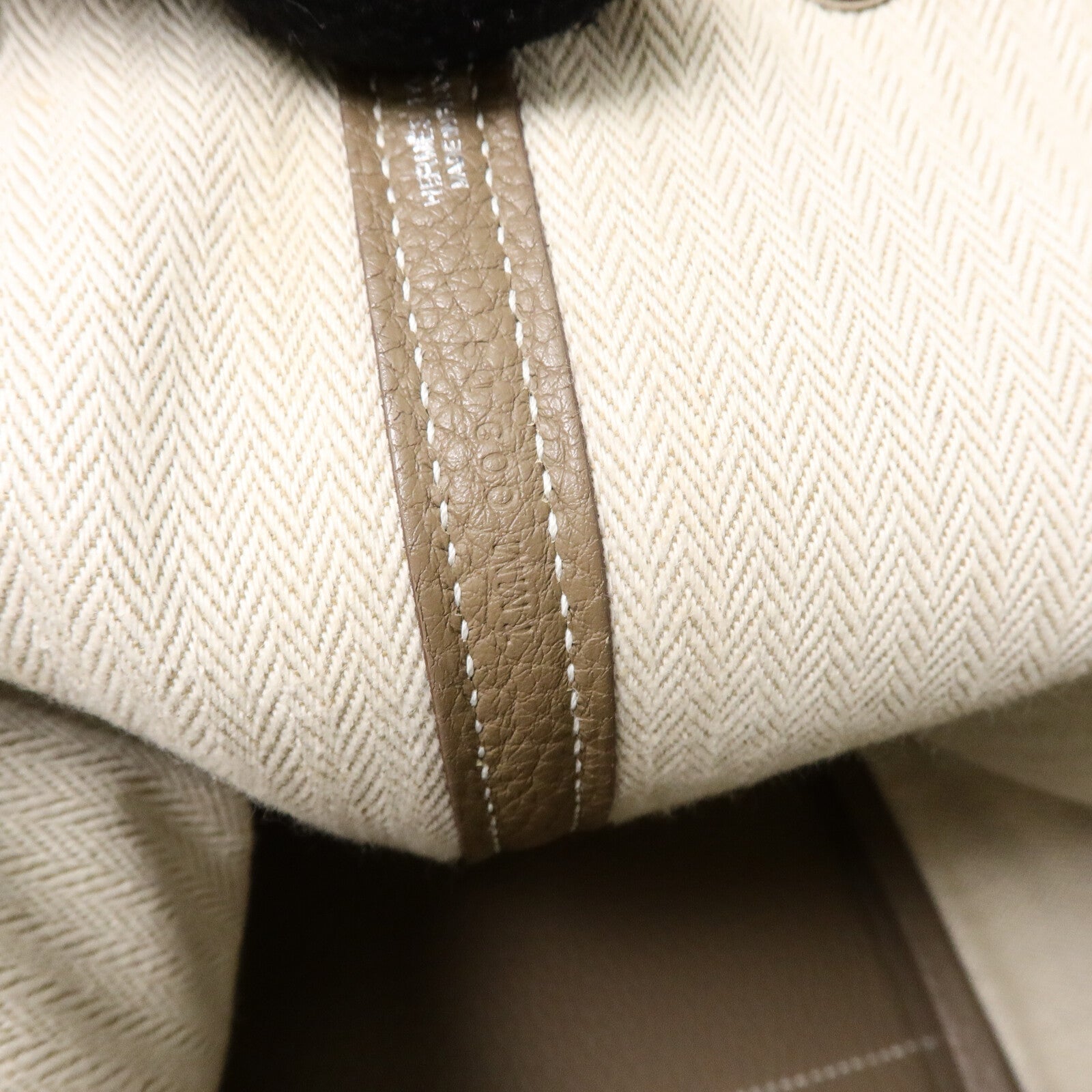 HERMES Negonda皮革Garden Party PM手挽袋Etoupe