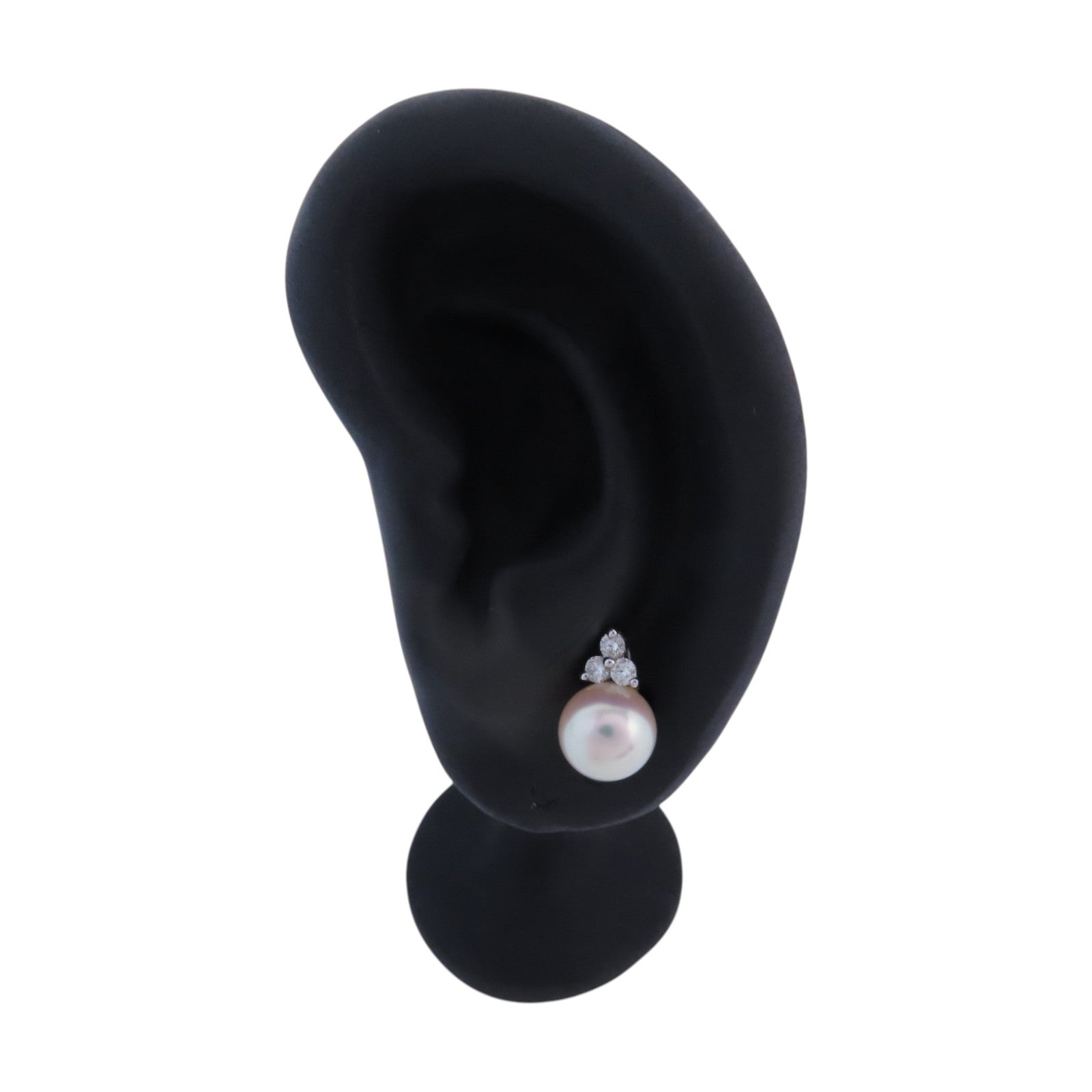 JEWELRY 【激減優惠】18K白金Pearl Diamond Earrings珍珠/鑽石耳環