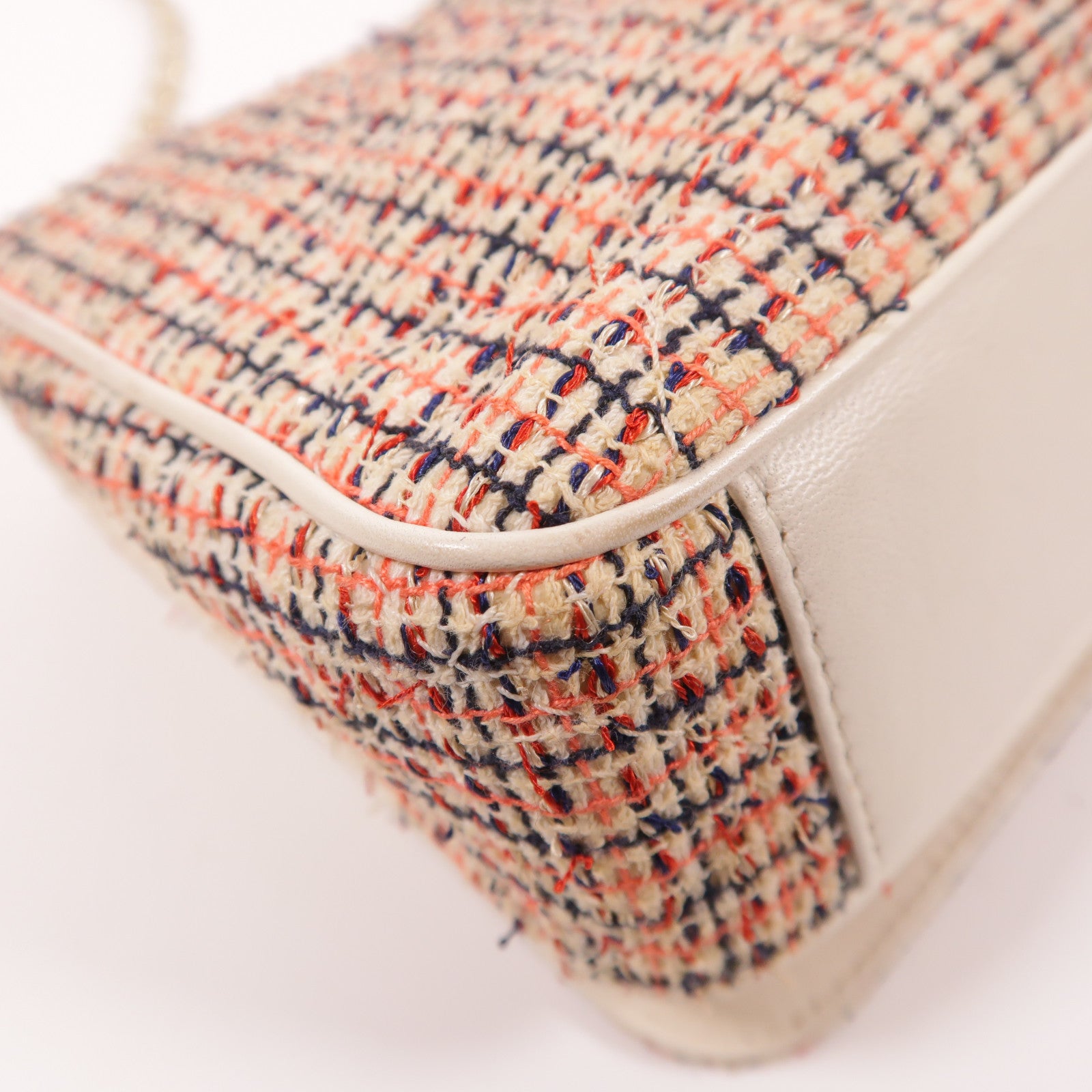 CHANEL 粗花呢Mania Camera Bag金扣鏈帶肩背袋