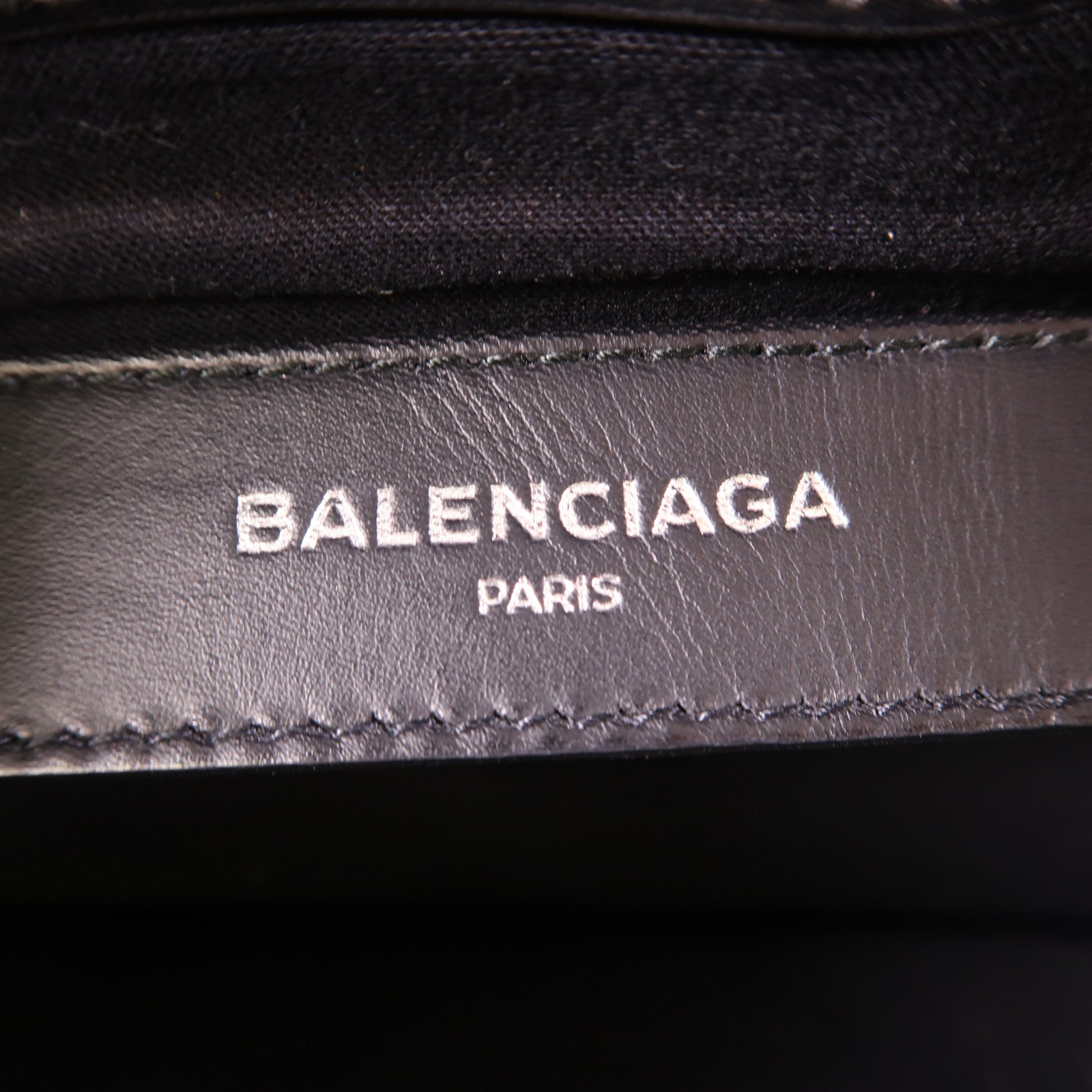 BALENCIAGA 帆布/皮革Pouch銀扣手拿包