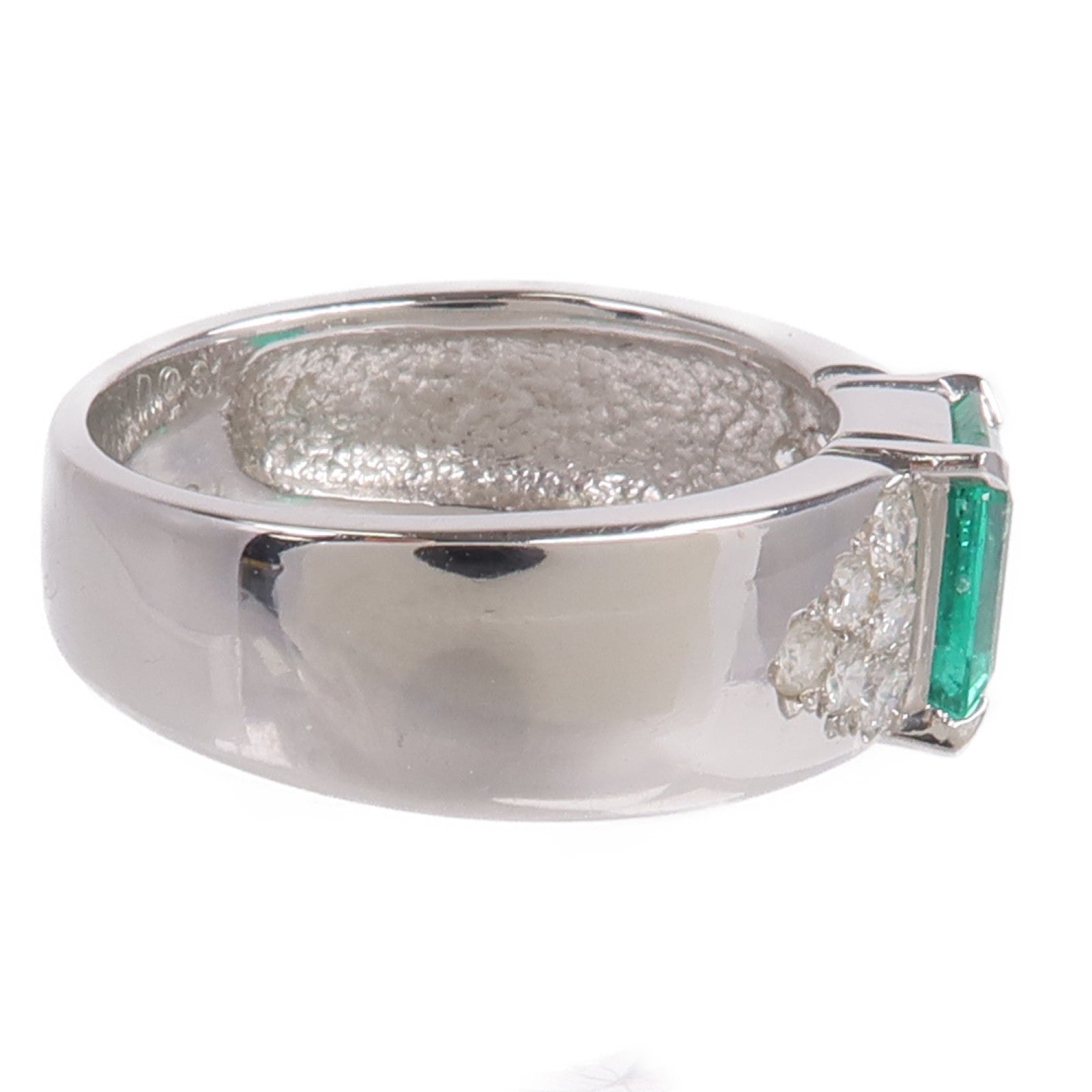 JEWELRY PT900鉑金Emerald Diamond Ring綠寶石/鑽石戒指