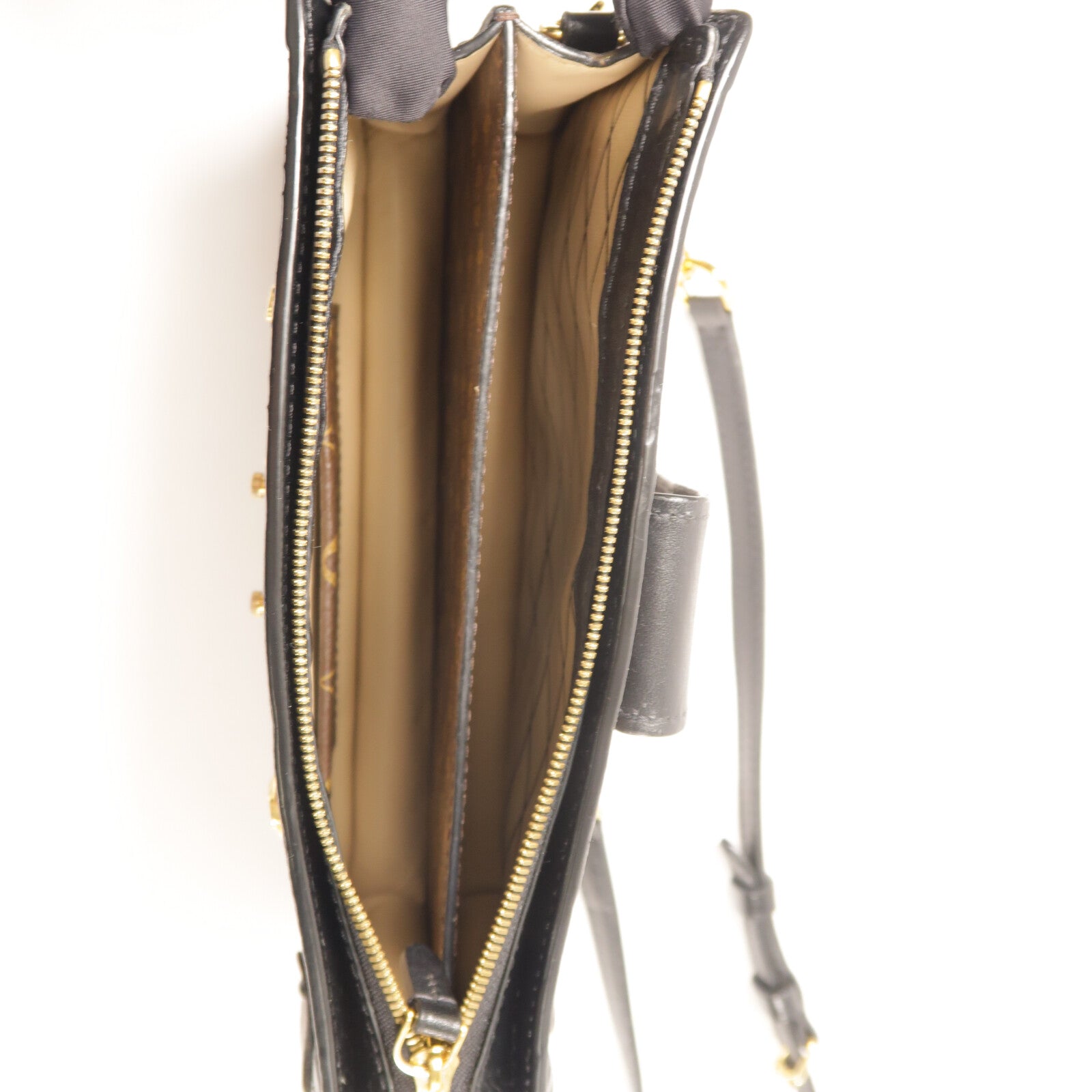LOUIS VUITTON Monogram Reverse Trunk Clutch金扣肩背袋棕色