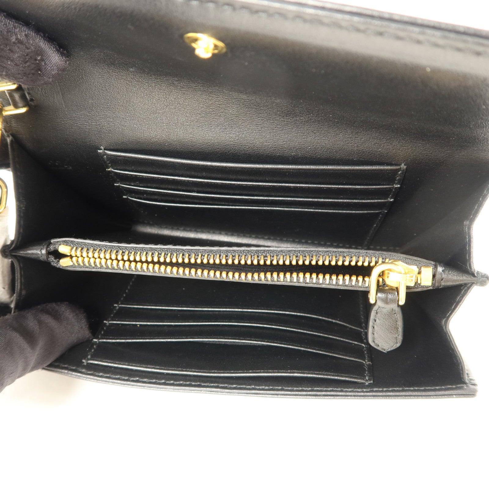 PRADA 牛皮皮革/尼龍Pouch Wallet錢包