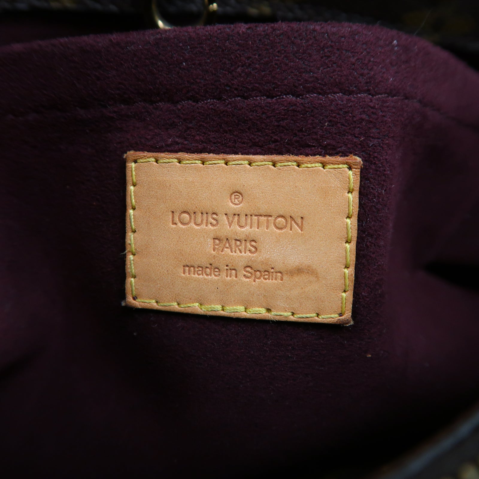 LOUIS VUITTON Monogram Montaigne BB金扣手挽肩背兩用袋啡色