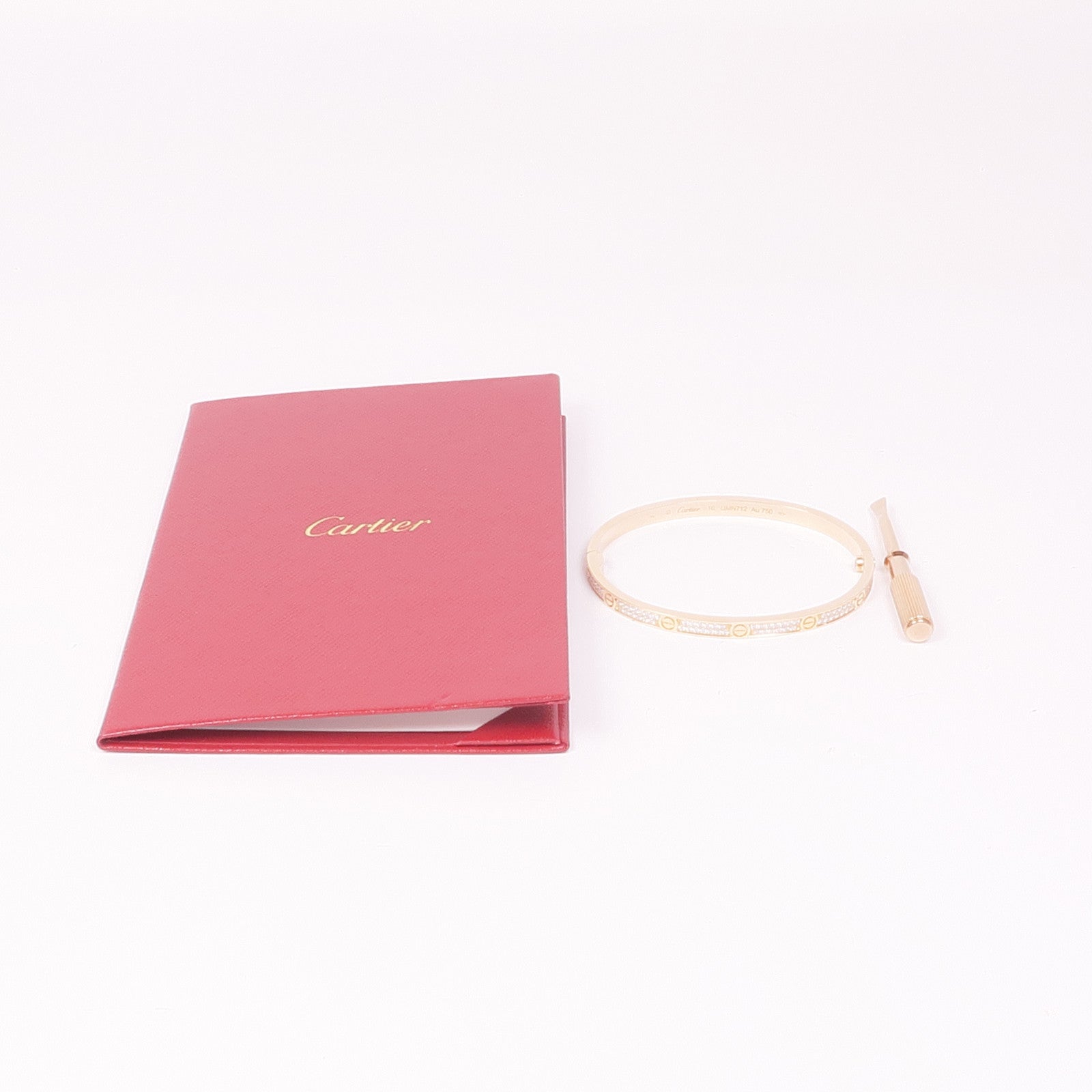 CARTIER 18K玫瑰金Love Bracelet鑽石手鏈Cartier#16