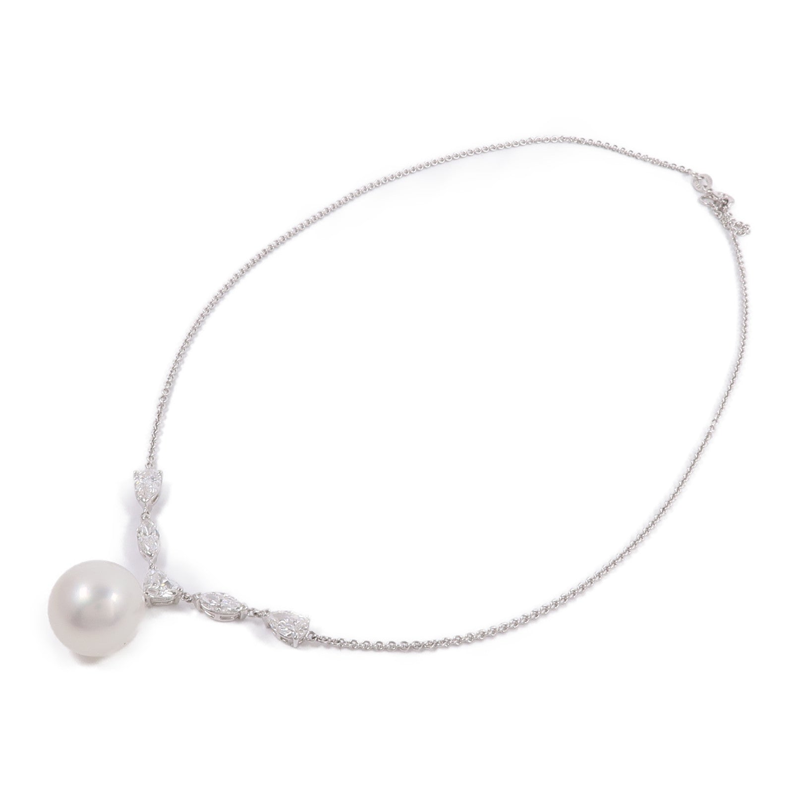 JEWELRY 18K白金Pearl Necklace珍珠/鑽石項鍊