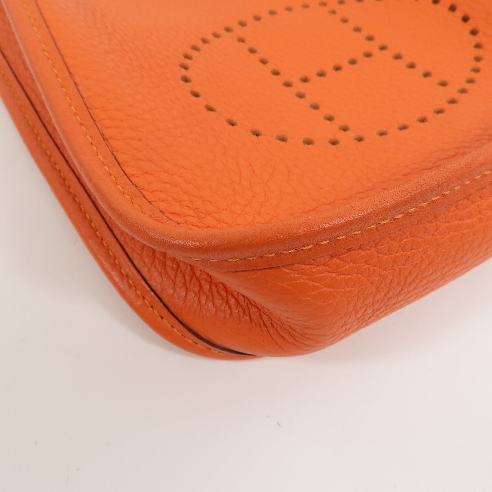 HERMES Clemence皮革Evelyne TPM肩背袋Orange