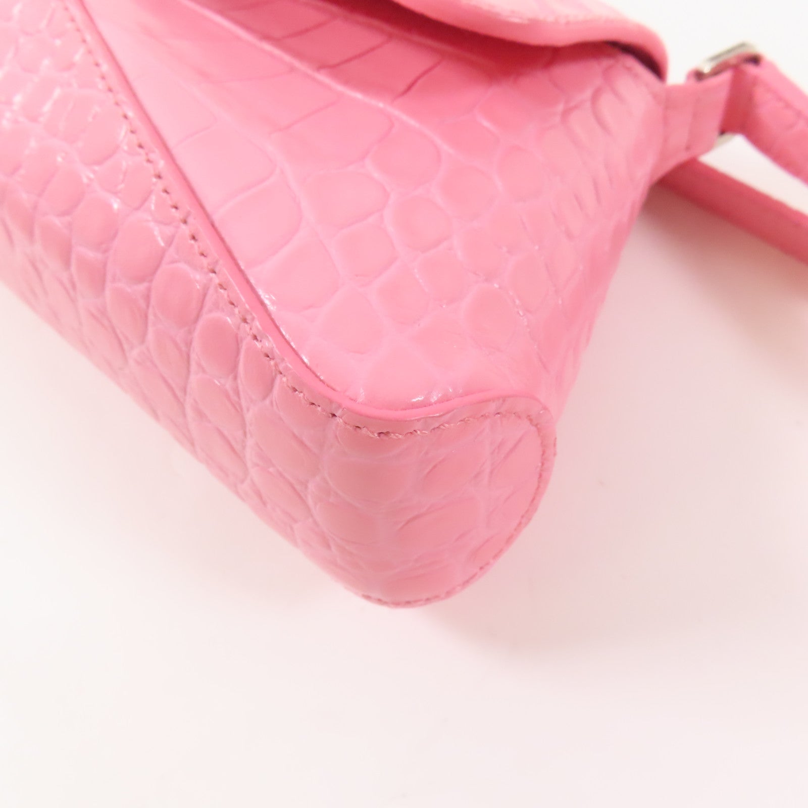 BALENCIAGA 牛皮皮革Shoulder Bag銀扣肩背袋
