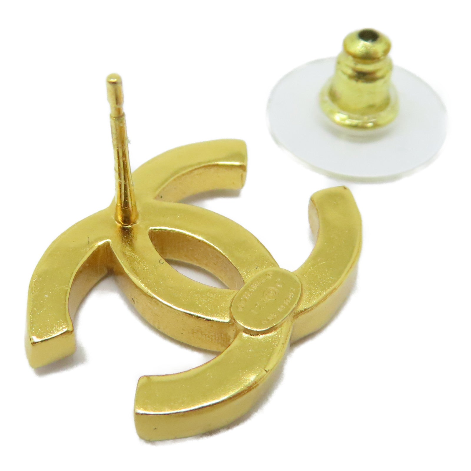 CHANEL 金屬Earrings耳環金色/白色