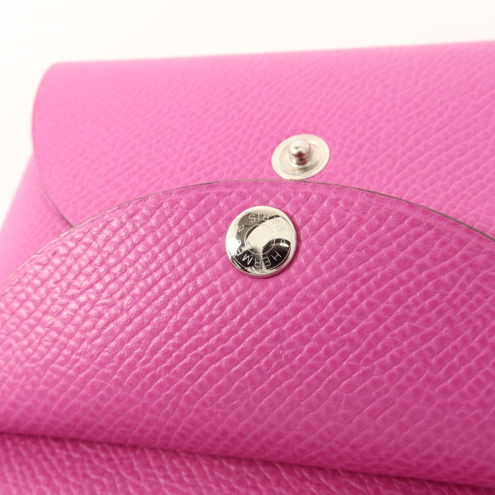 HERMES Epsom皮革Calvi Duo Compact Card Holder卡片套Magnolia