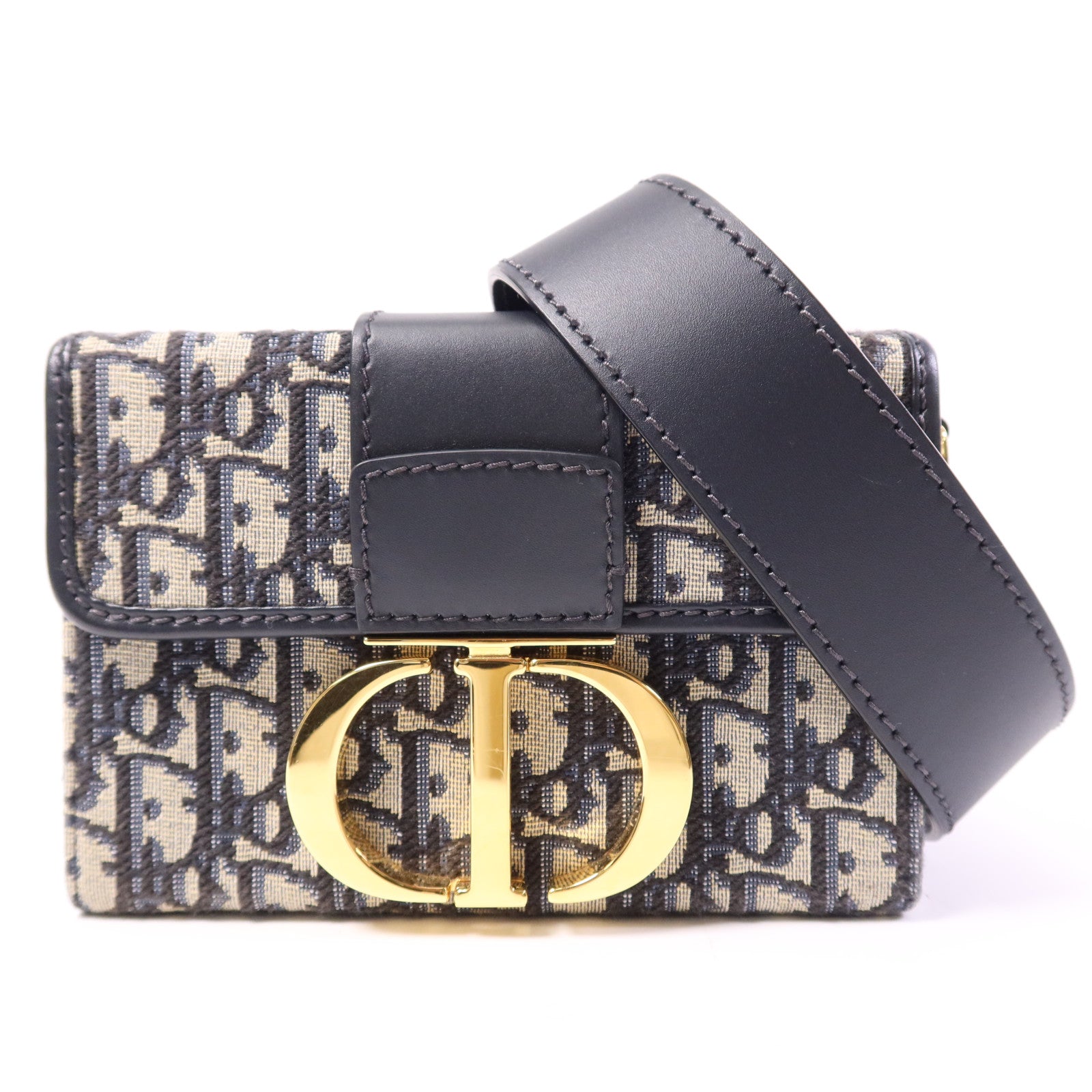 Dior 【激減優惠】帆布/皮革30 Montaigne金扣肩背袋袋