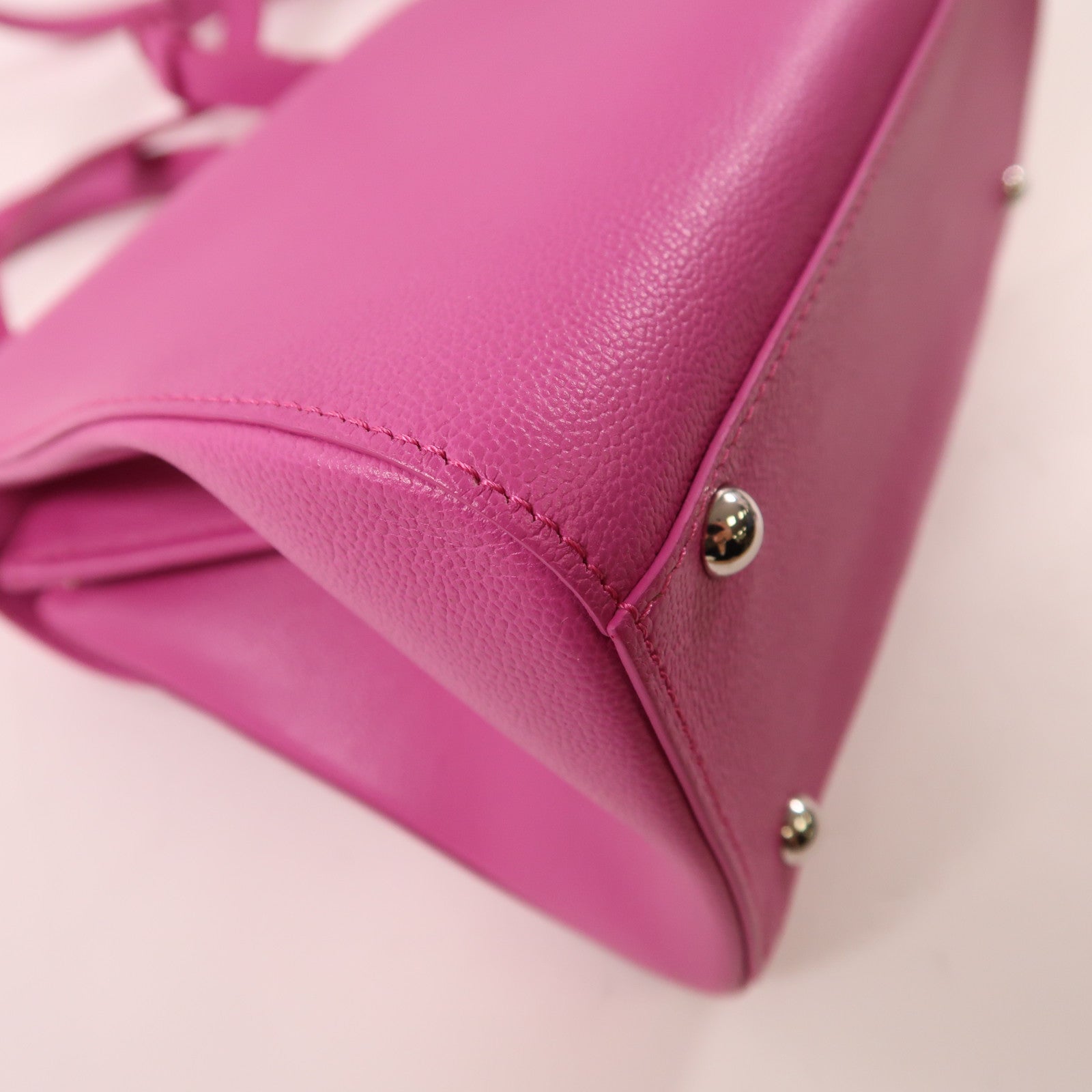 Delvaux 牛皮皮革Briliant Mini銀扣手挽肩背兩用袋