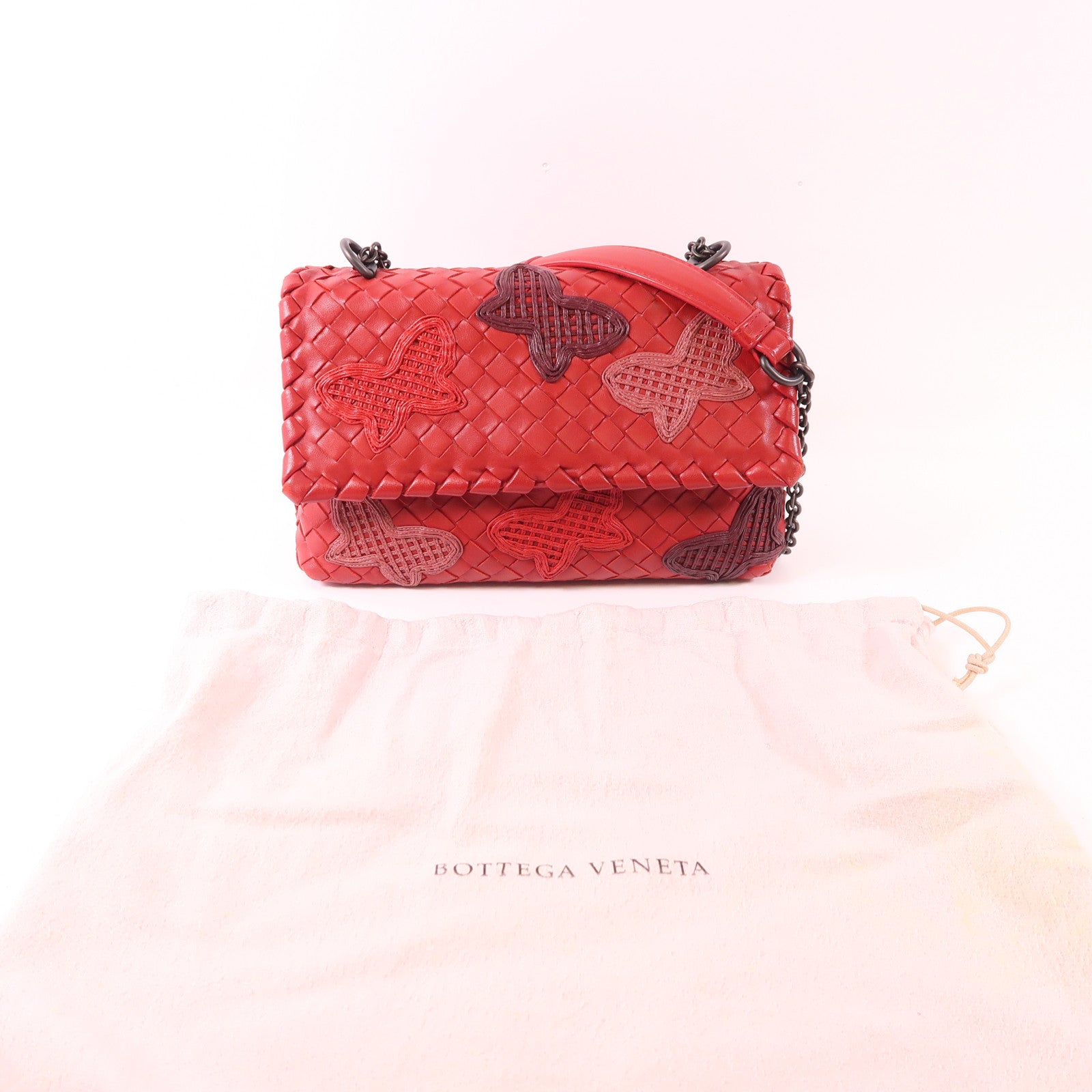 BOTTEGA VENETA 羊皮皮革Shoulder Bag鏈帶肩背袋
