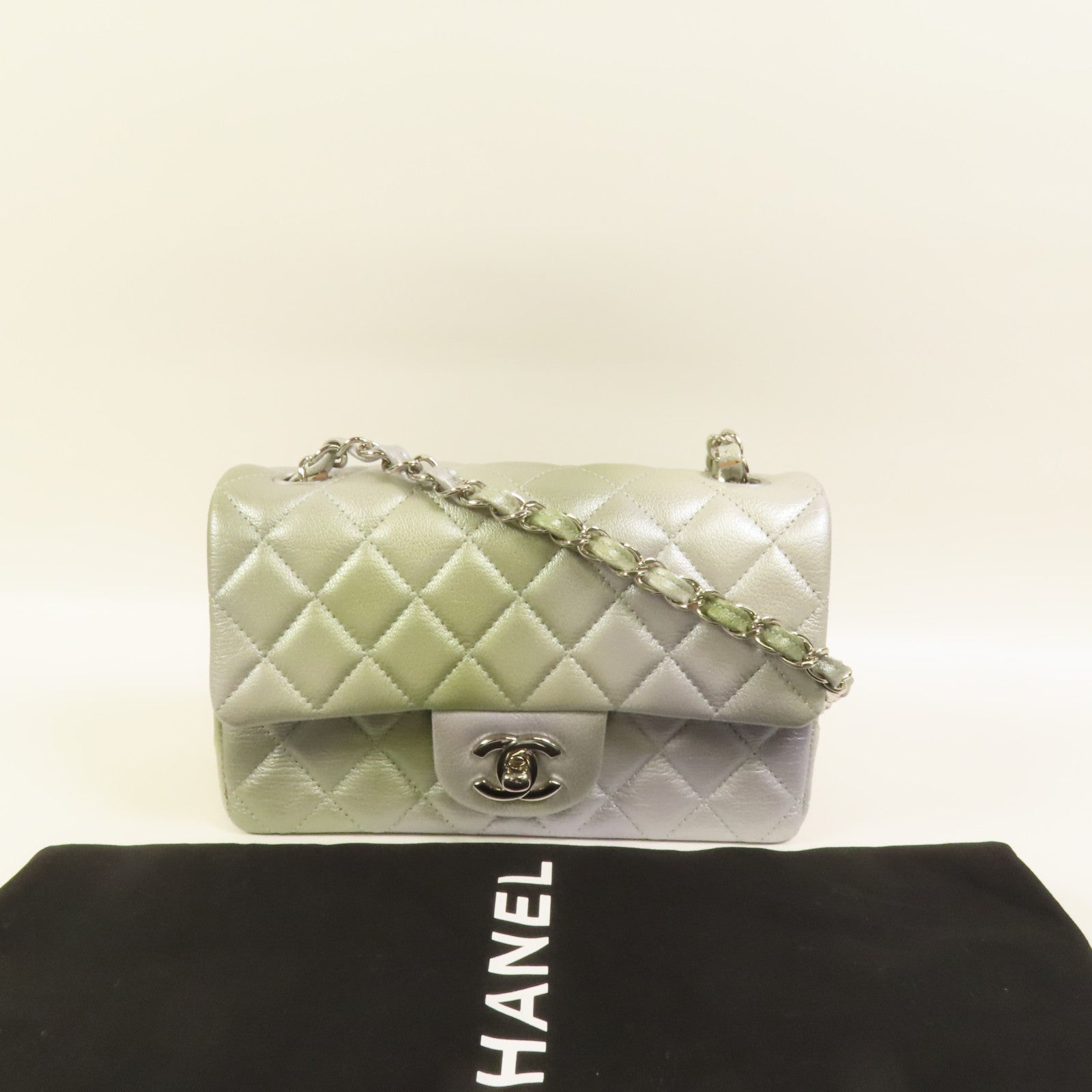CHANEL 【激減優惠】牛皮皮革Classic 20銀扣鏈帶肩背袋