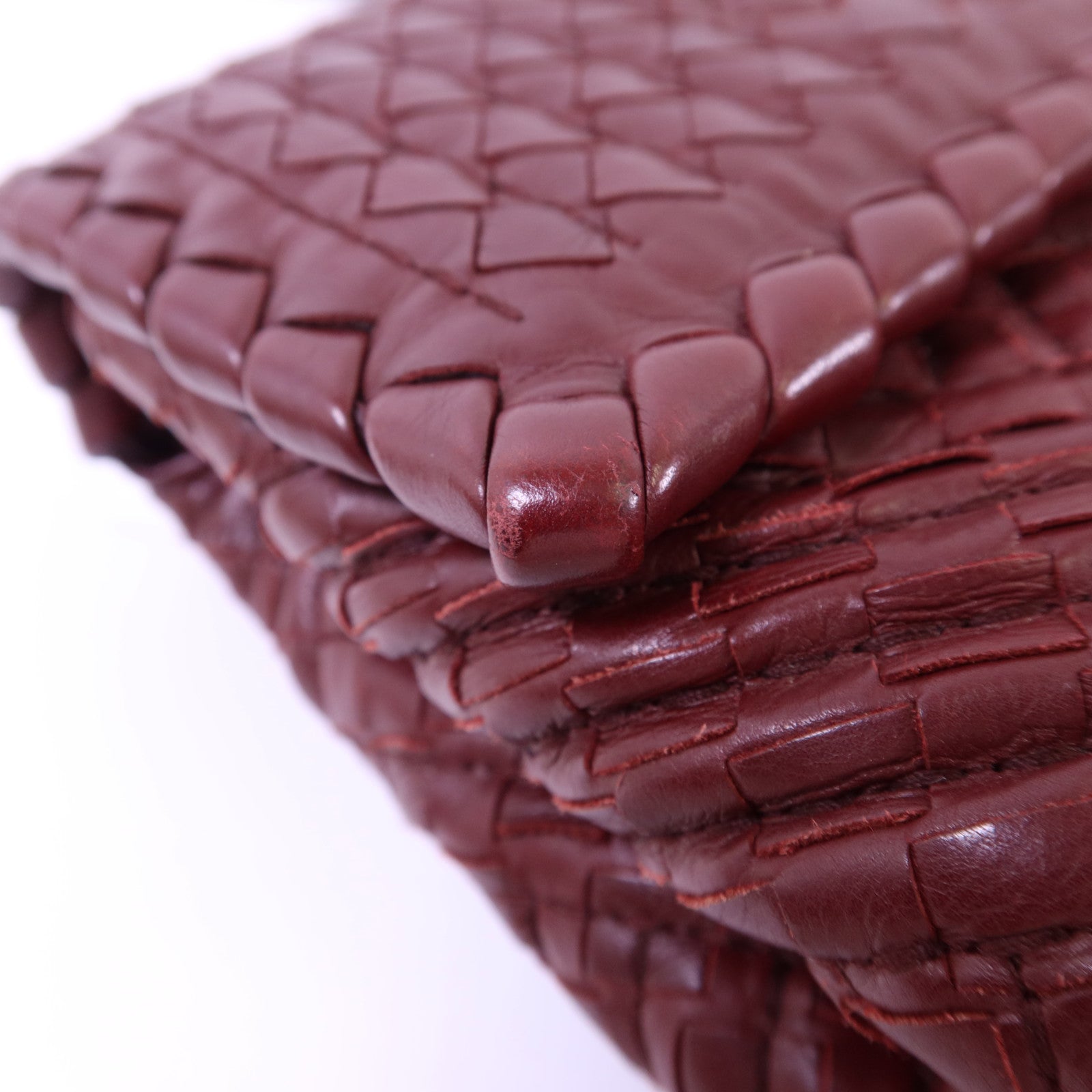 BOTTEGA VENETA 【激減優惠】織紋皮革Shoulder Bag鏈帶肩背袋