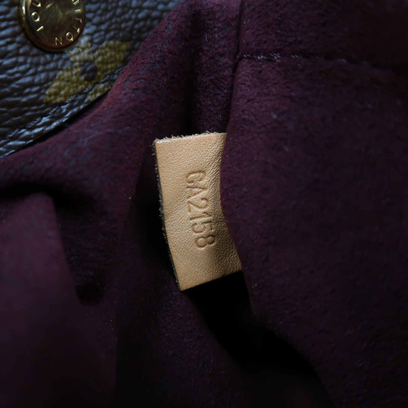 LOUIS VUITTON Monogram Montaigne BB金扣手挽肩背兩用袋啡色