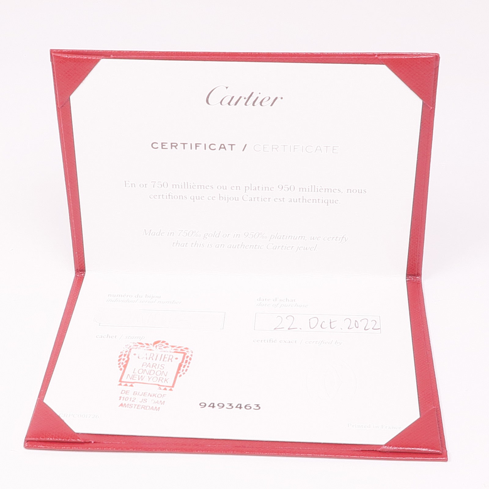 CARTIER 18K玫瑰金Love Bracelet鑽石手鏈Cartier#16