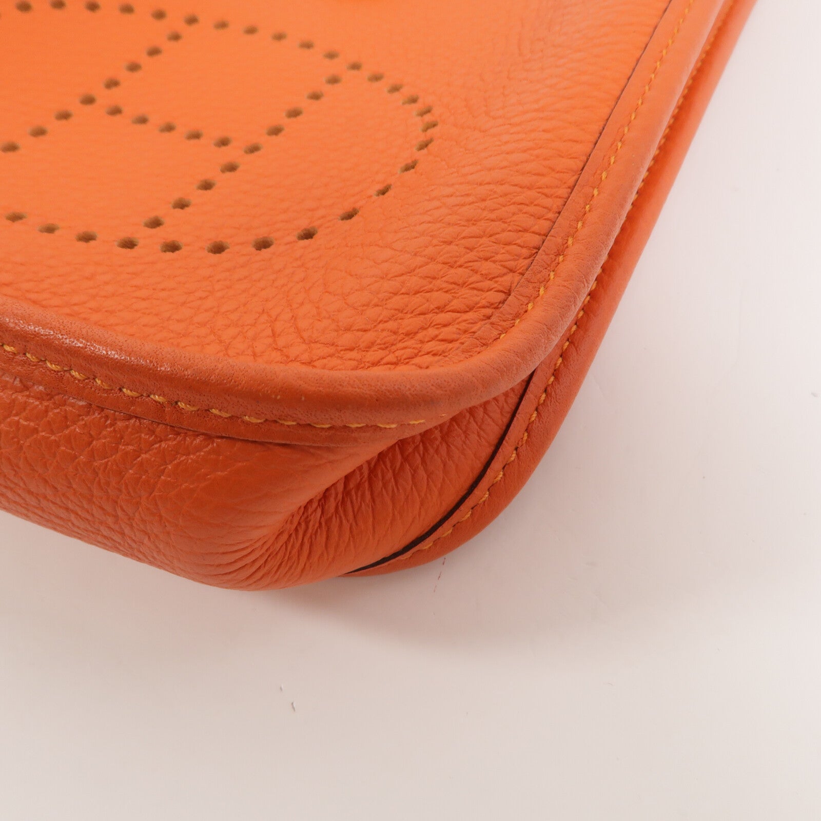 HERMES Clemence皮革Evelyne TPM肩背袋Orange