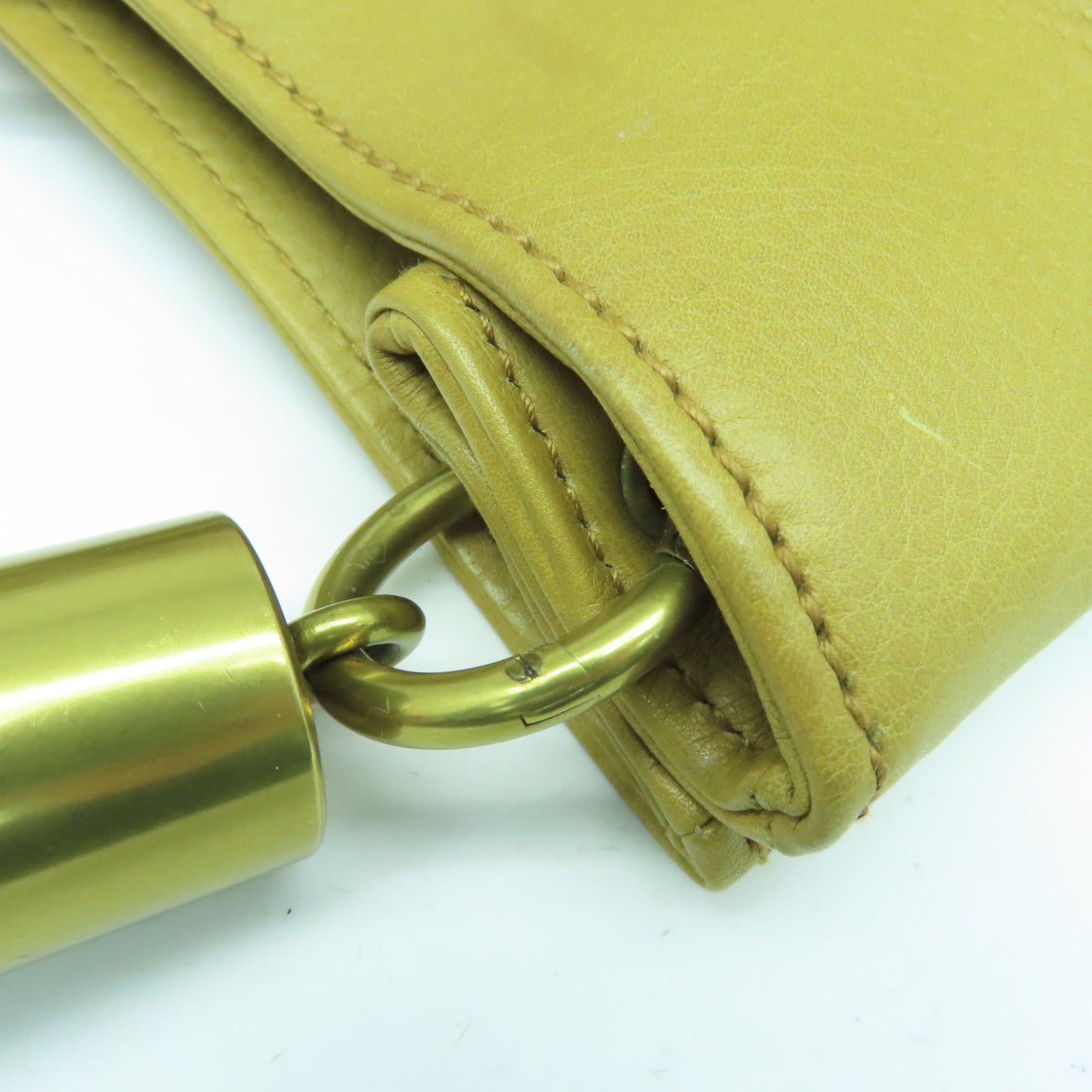 GUCCI 【清倉大減價】牛皮皮革Shoulder Bag金扣肩背袋啡色