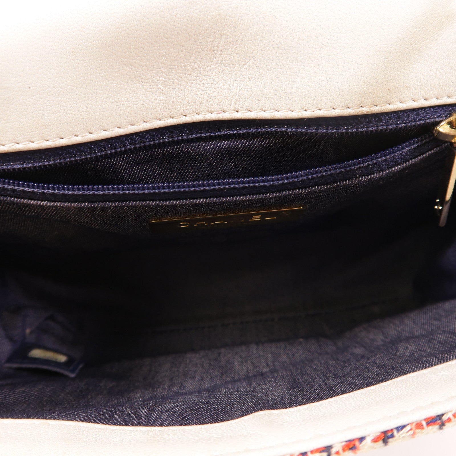 CHANEL 粗花呢Mania Camera Bag金扣鏈帶肩背袋