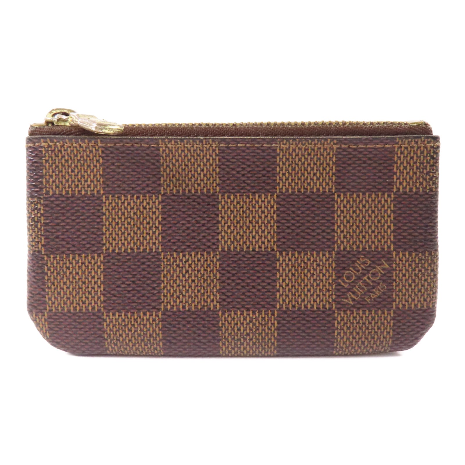 LOUIS VUITTON LV GHW Key Pouch Coin Case Purse N62658 Damier Brown