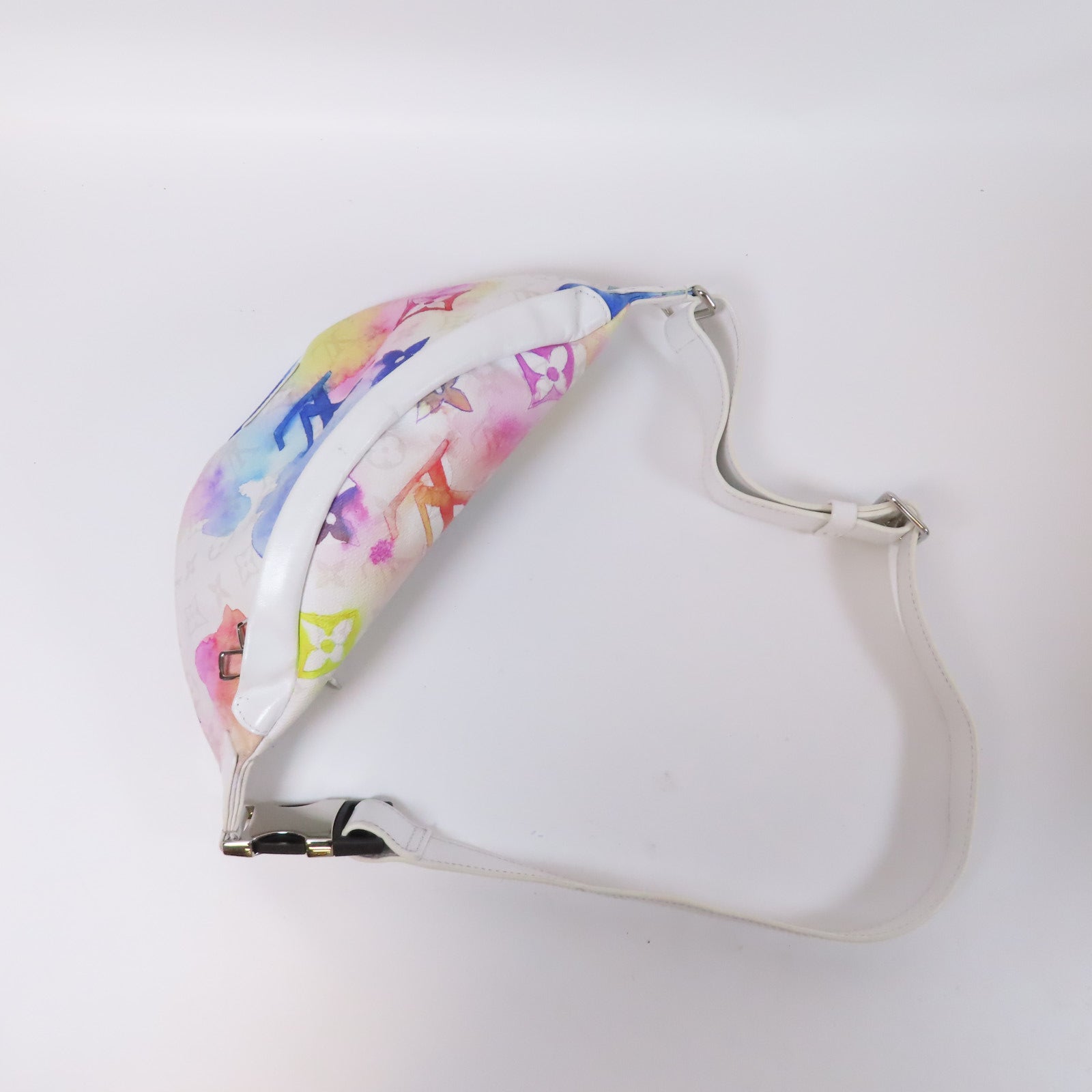 LOUIS VUITTON Monogram Water Color Discovery銀扣腰包白色/彩色